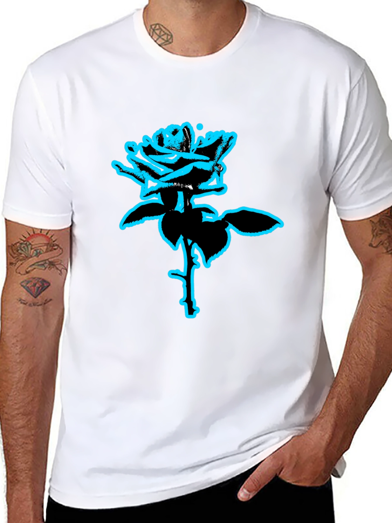 Rose Graphic Tee - Modern Style