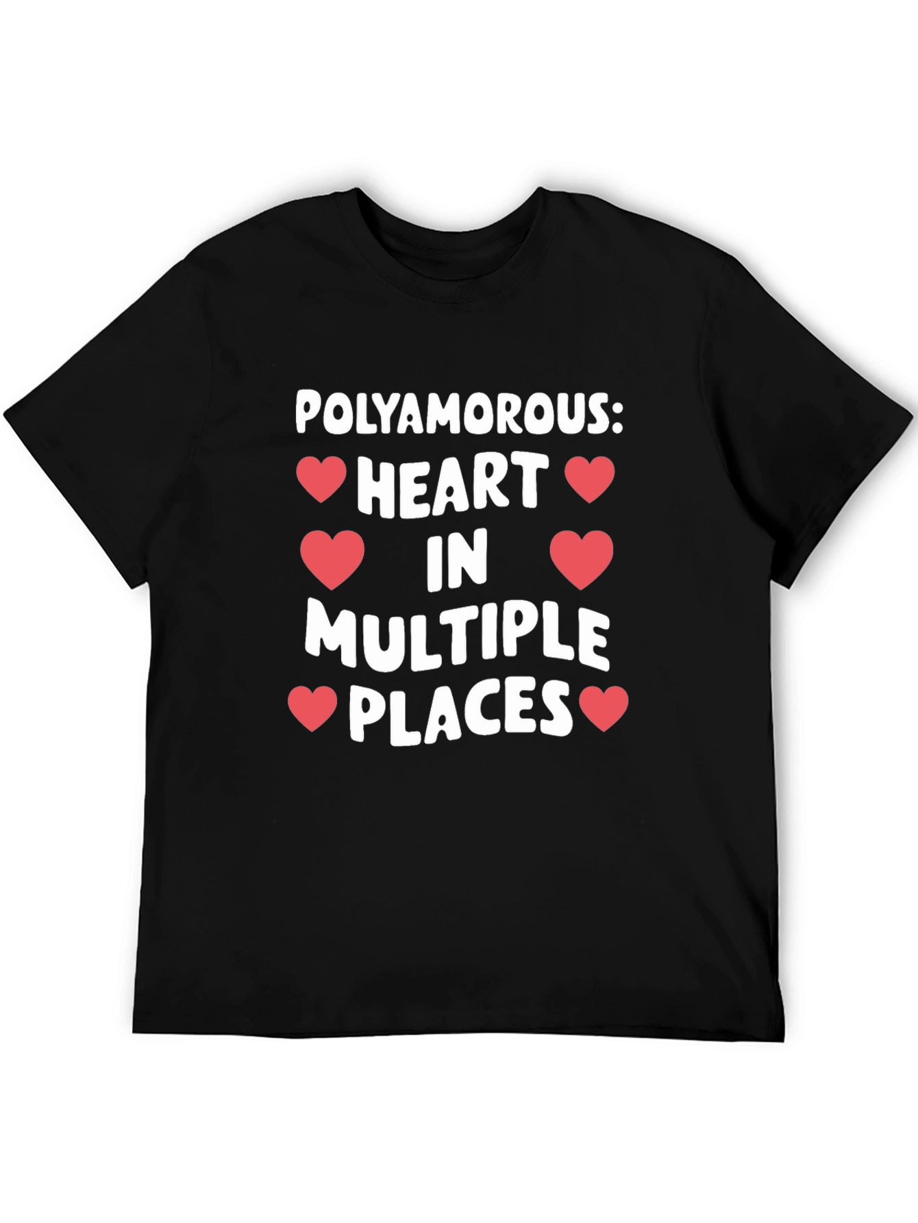 Polyamorous Heart Multiple Places Graphic T-Shirt