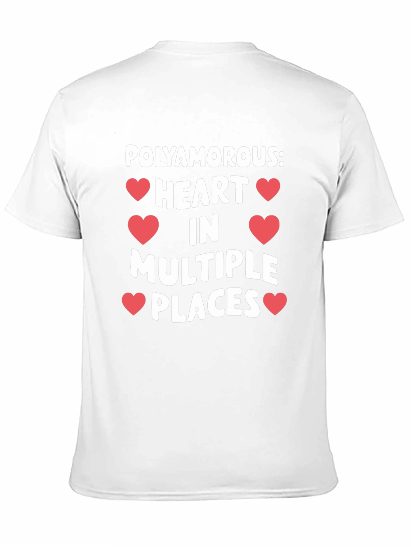 Polyamorous Heart Multiple Places Graphic T-Shirt