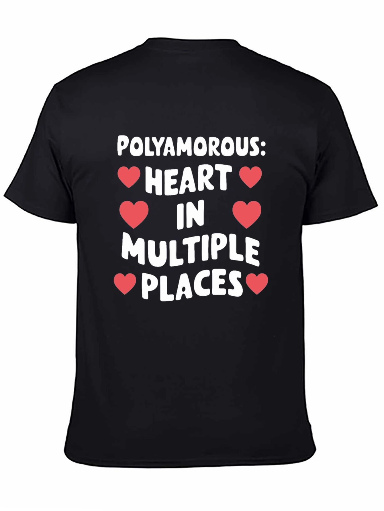 Polyamorous Heart Multiple Places Graphic T-Shirt