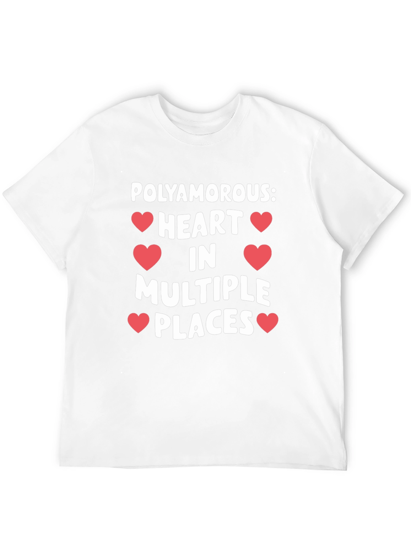 Polyamorous Heart Multiple Places Graphic T-Shirt