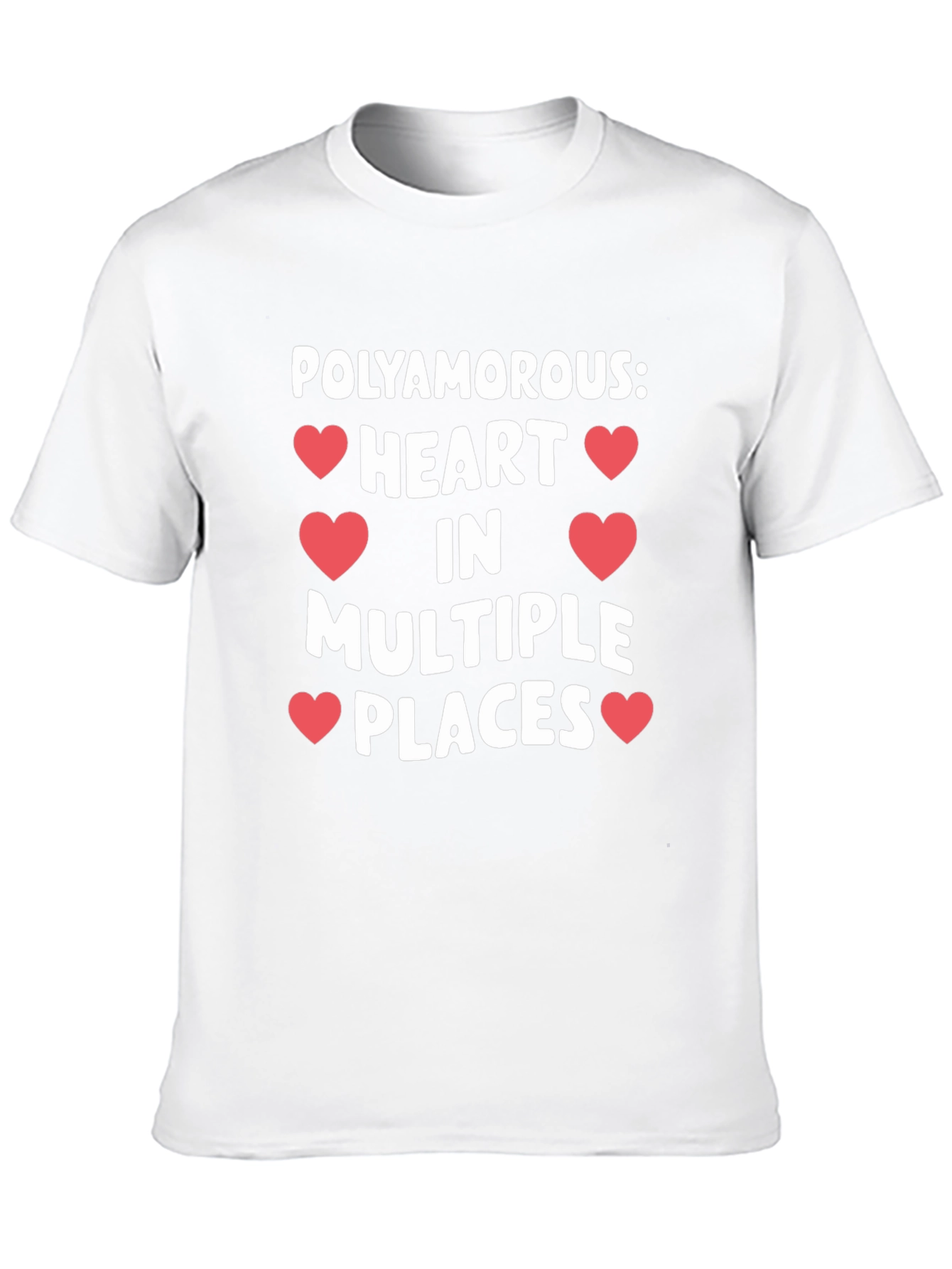 Polyamorous Heart Multiple Places Graphic T-Shirt