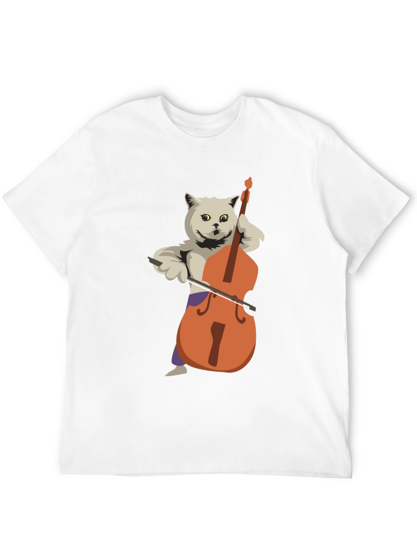 Cat Playing Bass T-Shirt - Funny Musician Tee