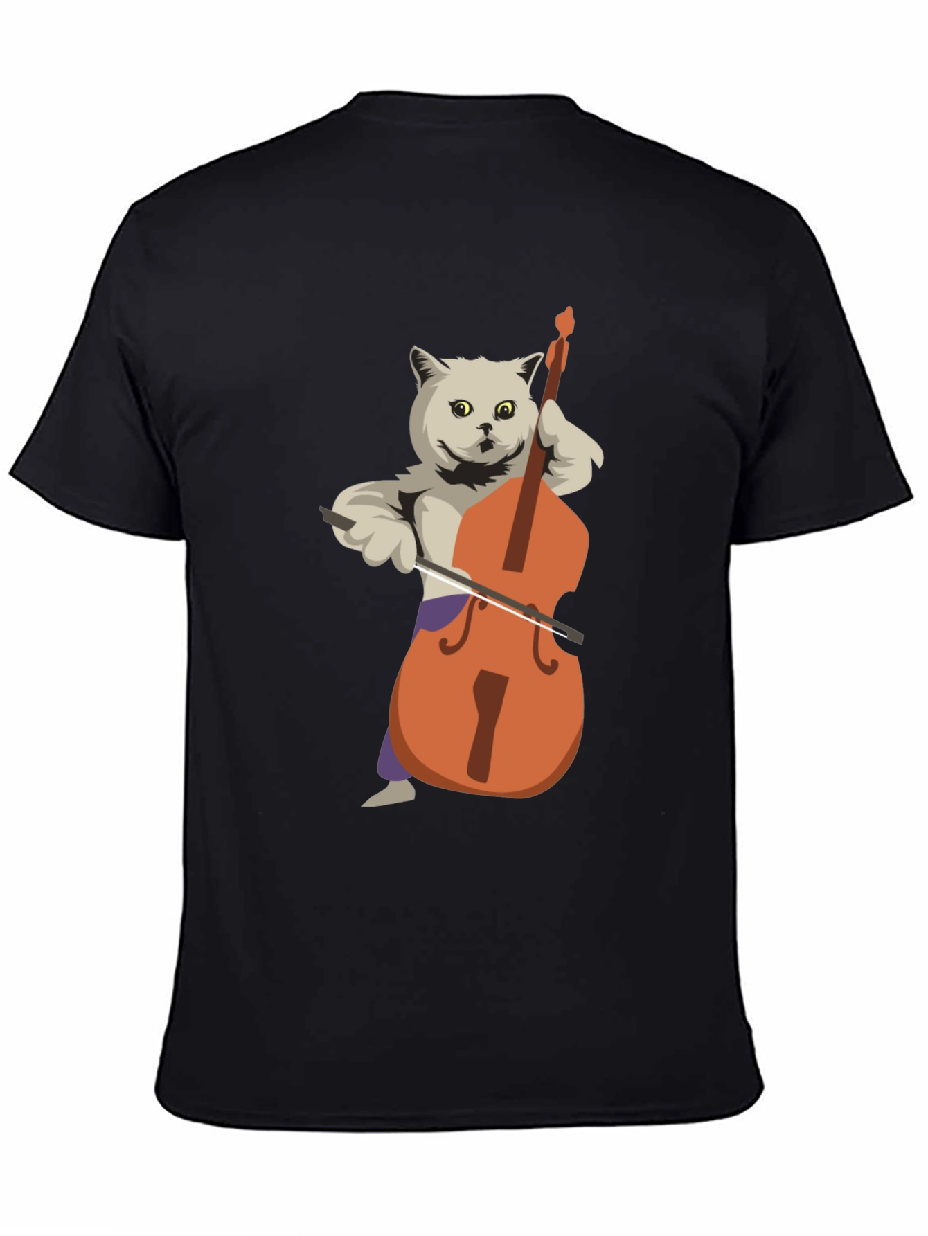 Cat Playing Bass T-Shirt - Funny Musician Tee