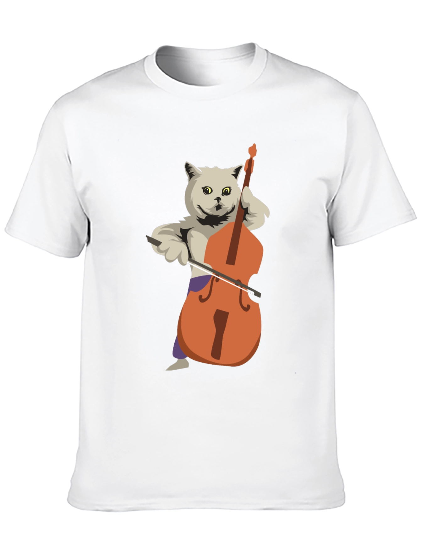 Cat Playing Bass T-Shirt - Funny Musician Tee
