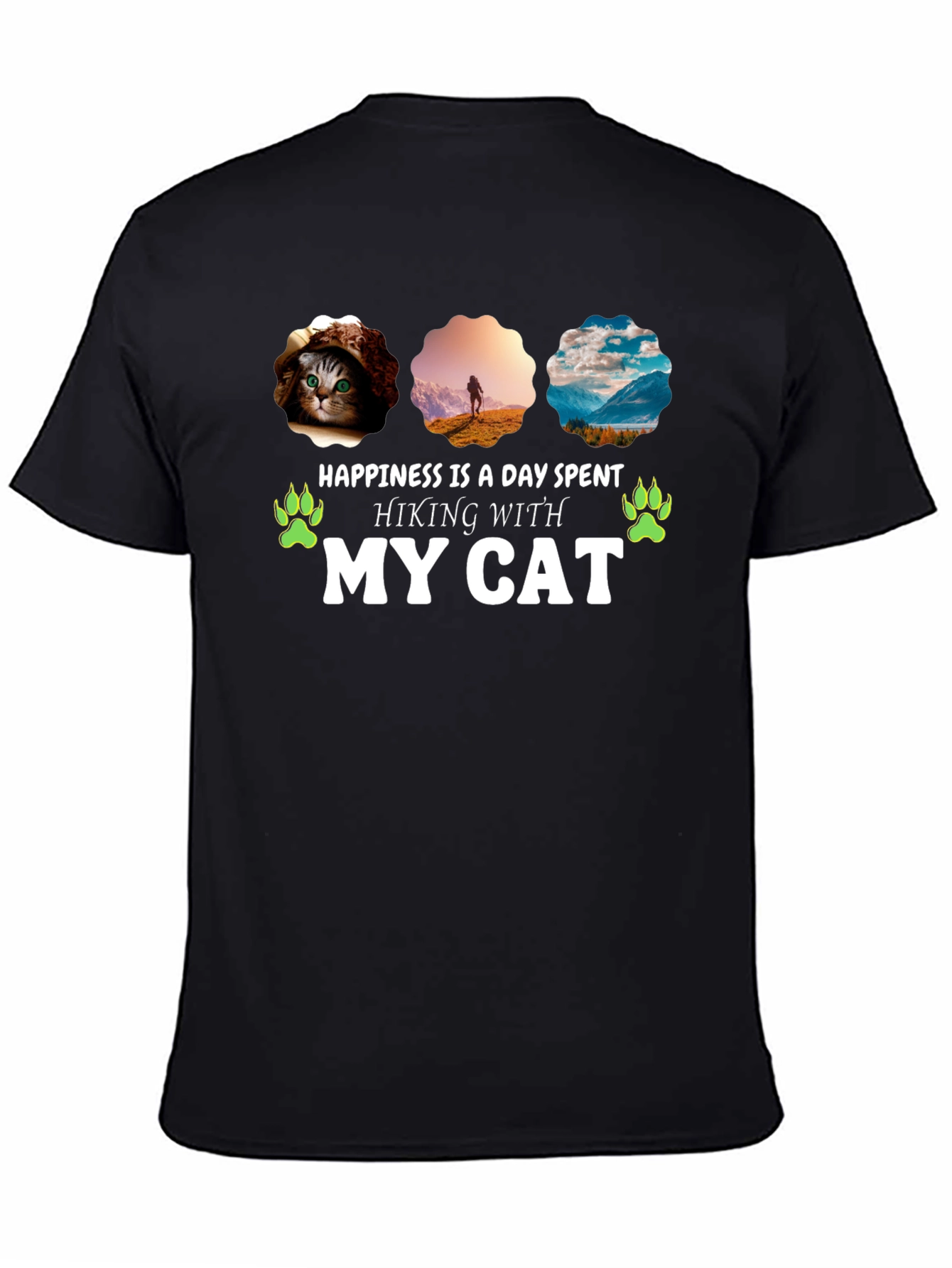 Hiking With My Cat Graphic Tee