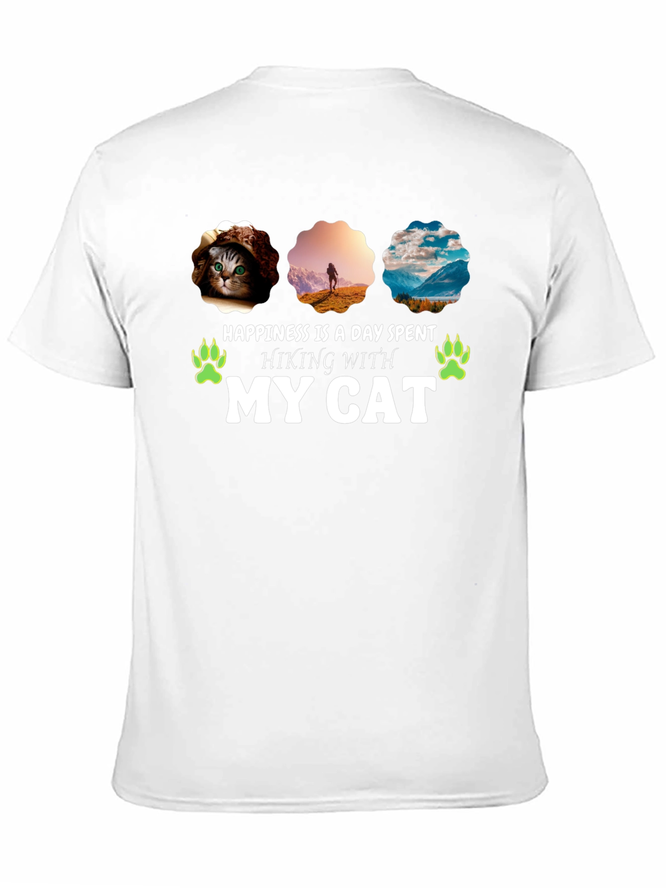 Hiking With My Cat Graphic Tee