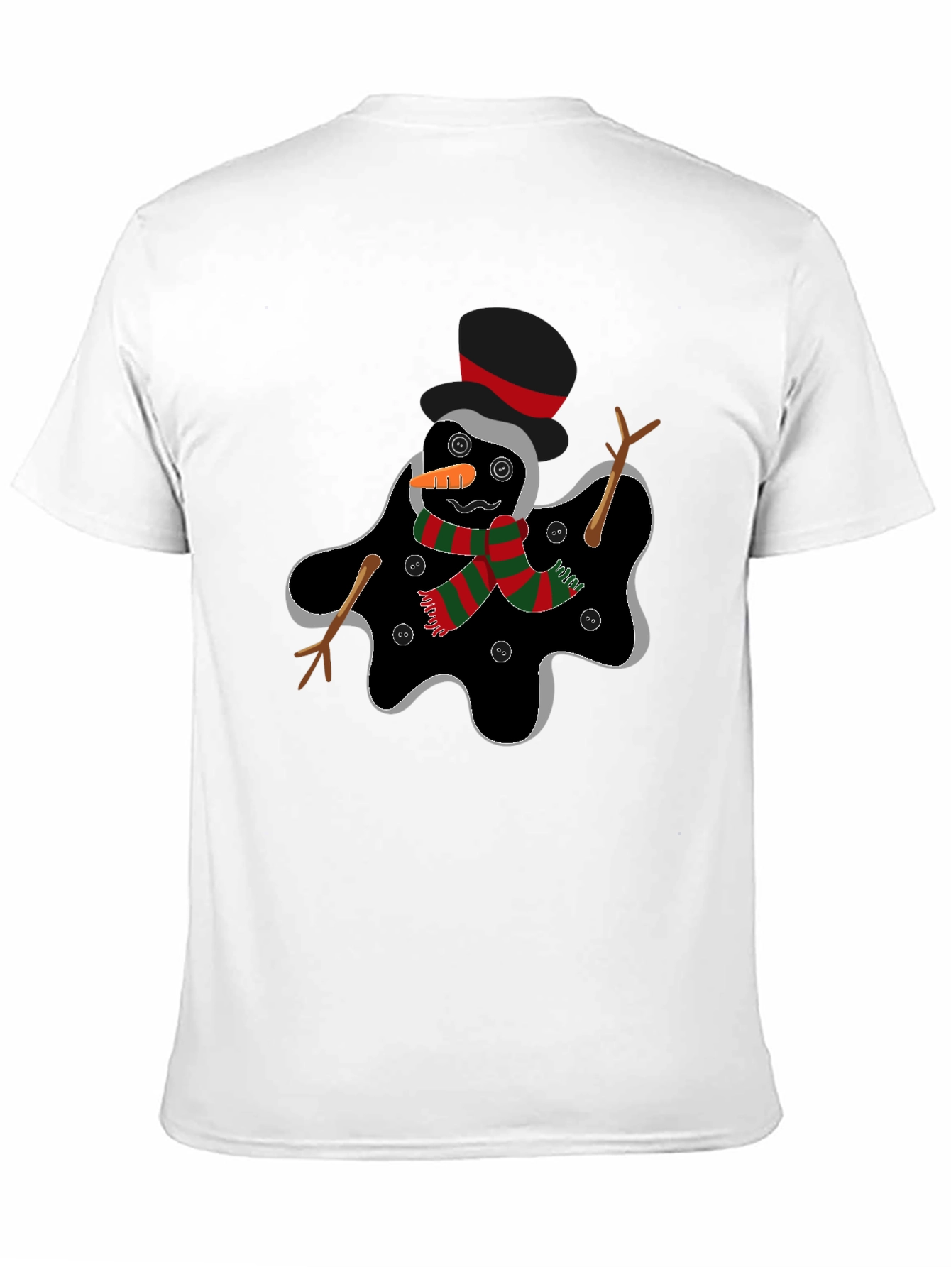 Melting Snowman Graphic Tee - Funny Holiday Shirt