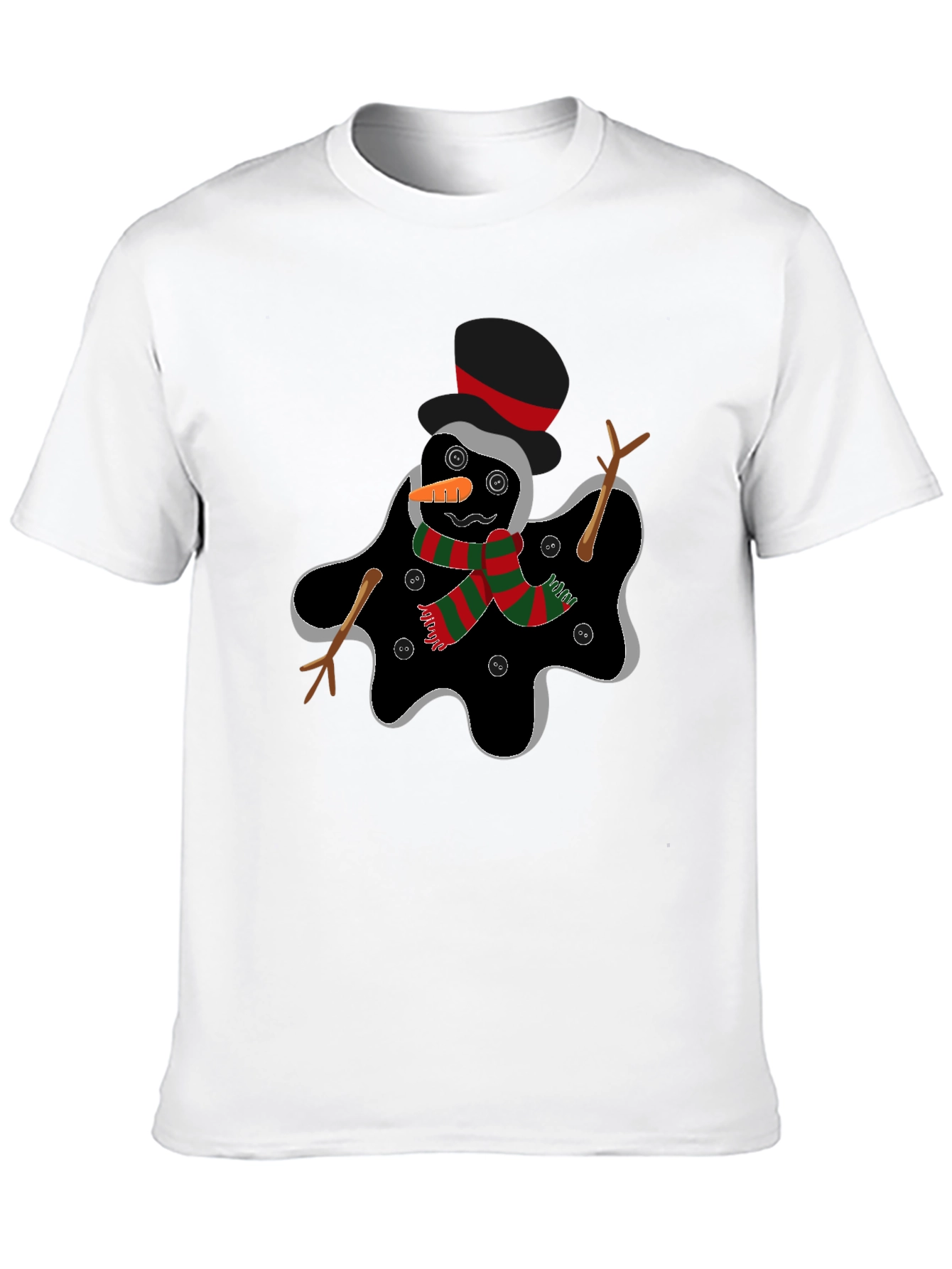 Melting Snowman Graphic Tee - Funny Holiday Shirt