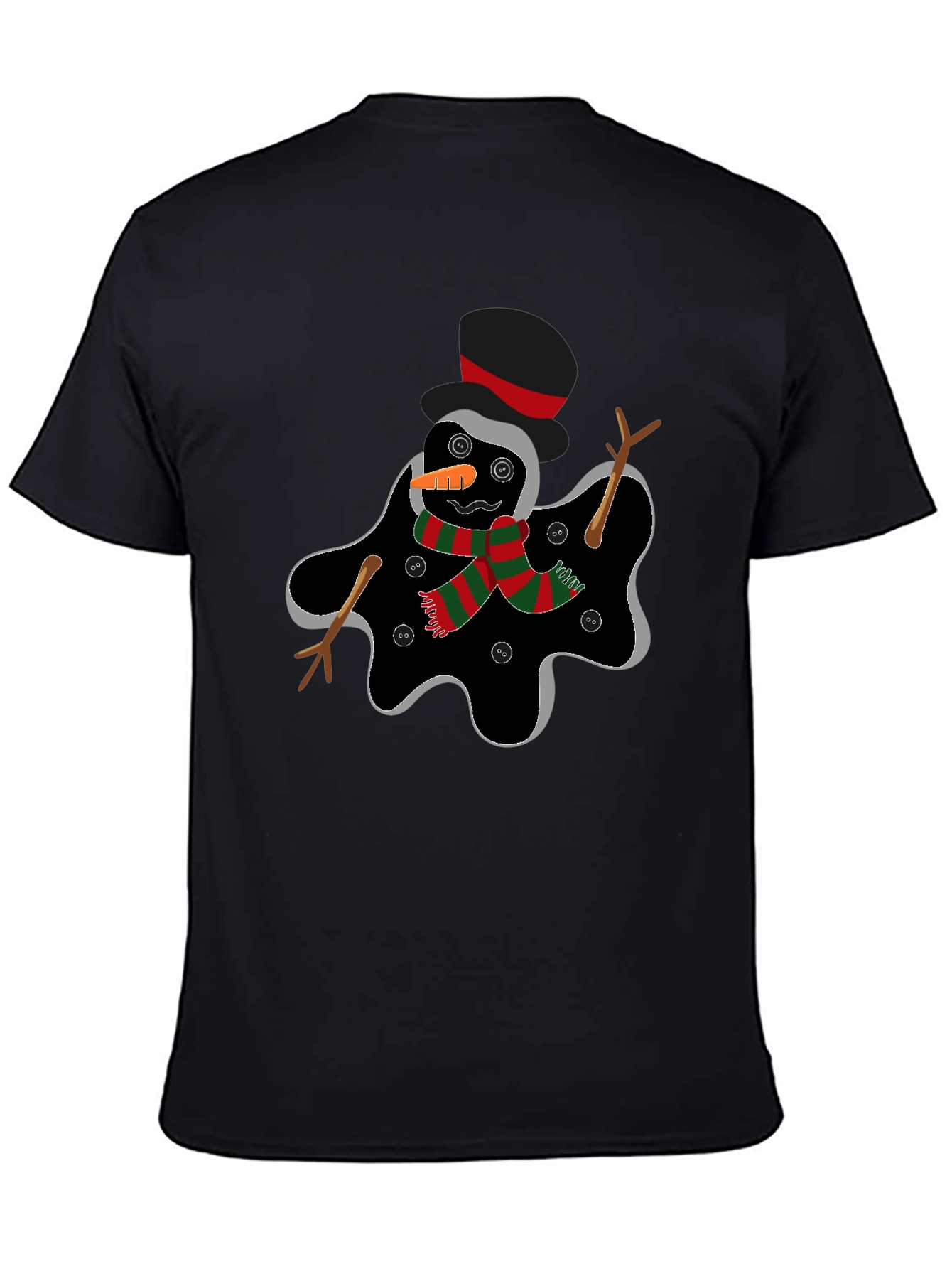 Melting Snowman Graphic Tee - Funny Holiday Shirt