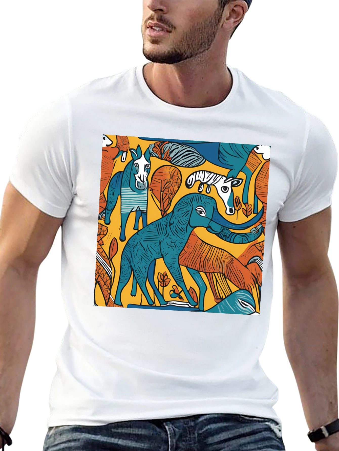 Abstract Animal Print T-Shirt