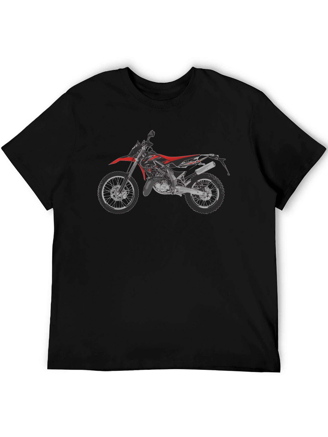 Motorcycle Graphic T-Shirt - Black Cotton Tee