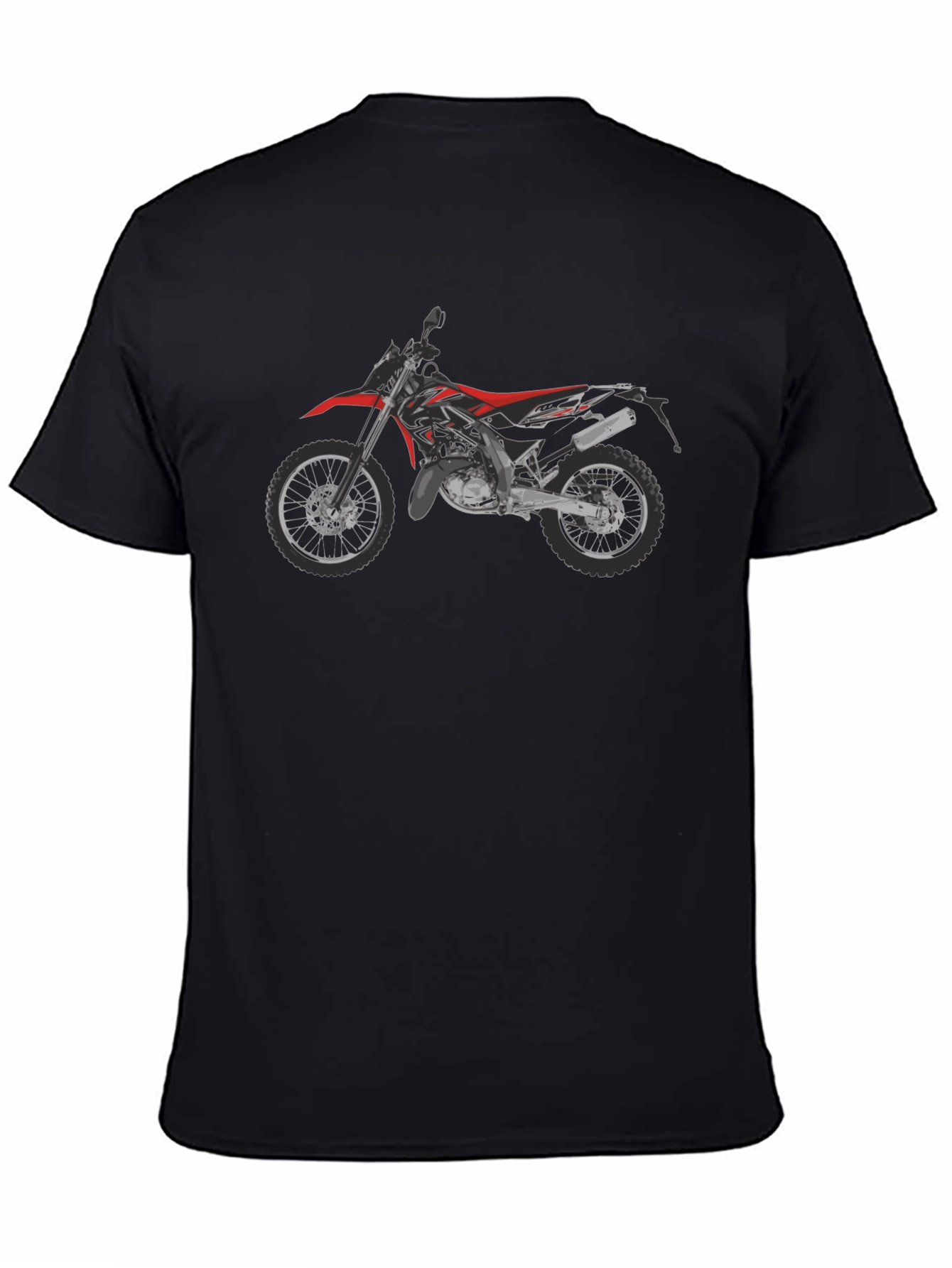 Motorcycle Graphic T-Shirt - Black Cotton Tee