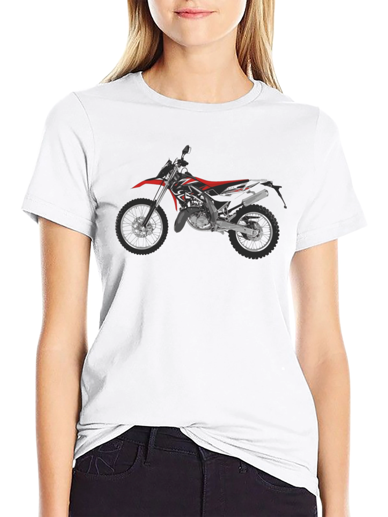 Motorcycle Graphic T-Shirt - Black Cotton Tee