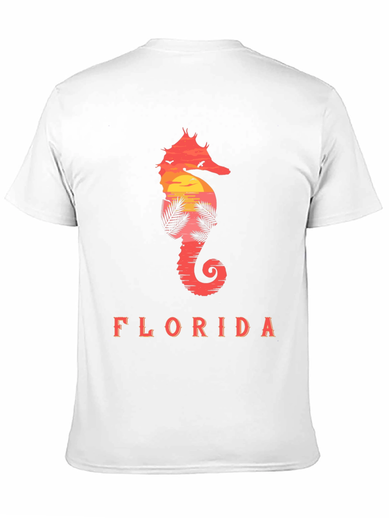Florida Seahorse Sunset Graphic Tee