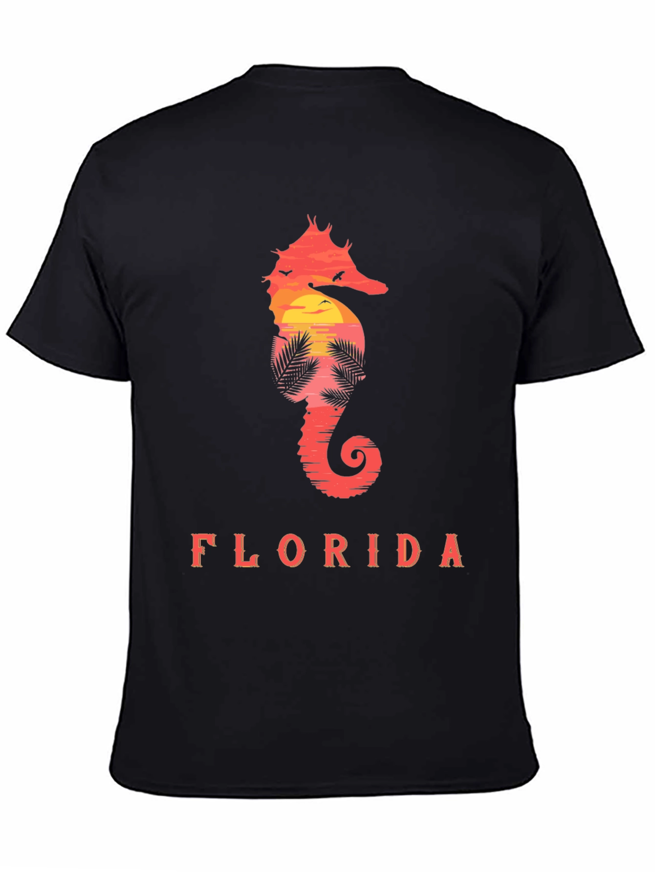 Florida Seahorse Sunset Graphic Tee