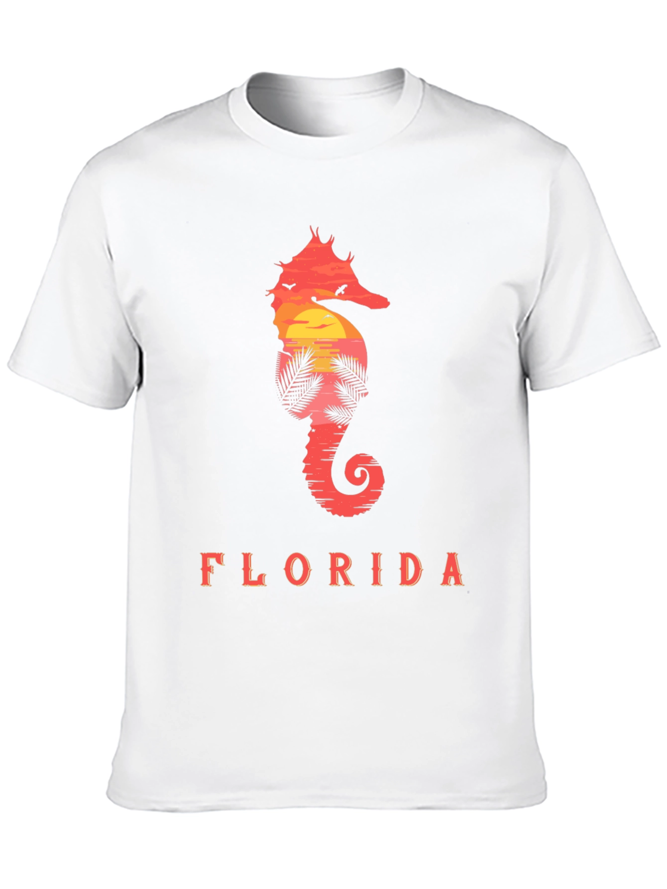 Florida Seahorse Sunset Graphic Tee