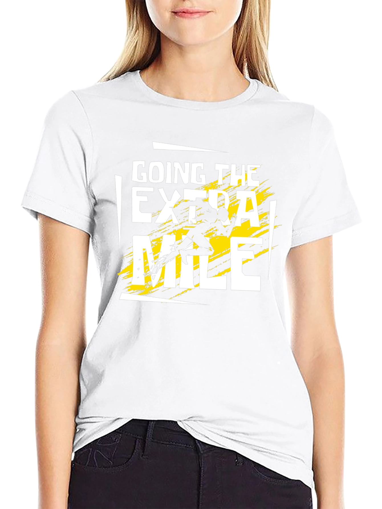 Going The Extra Mile Graphic Black T-Shirt