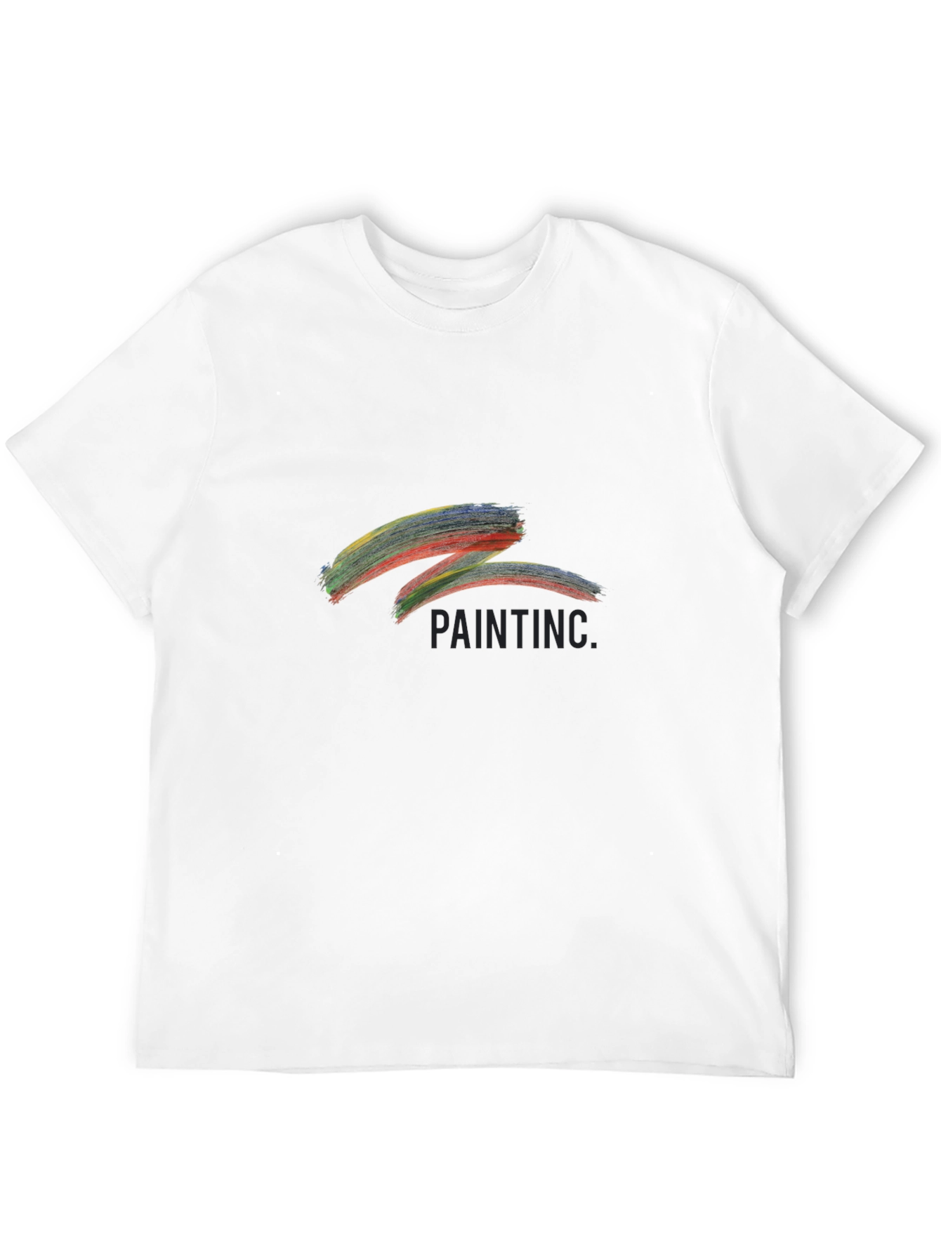 Abstract Paint Stroke Graphic Black T-Shirt