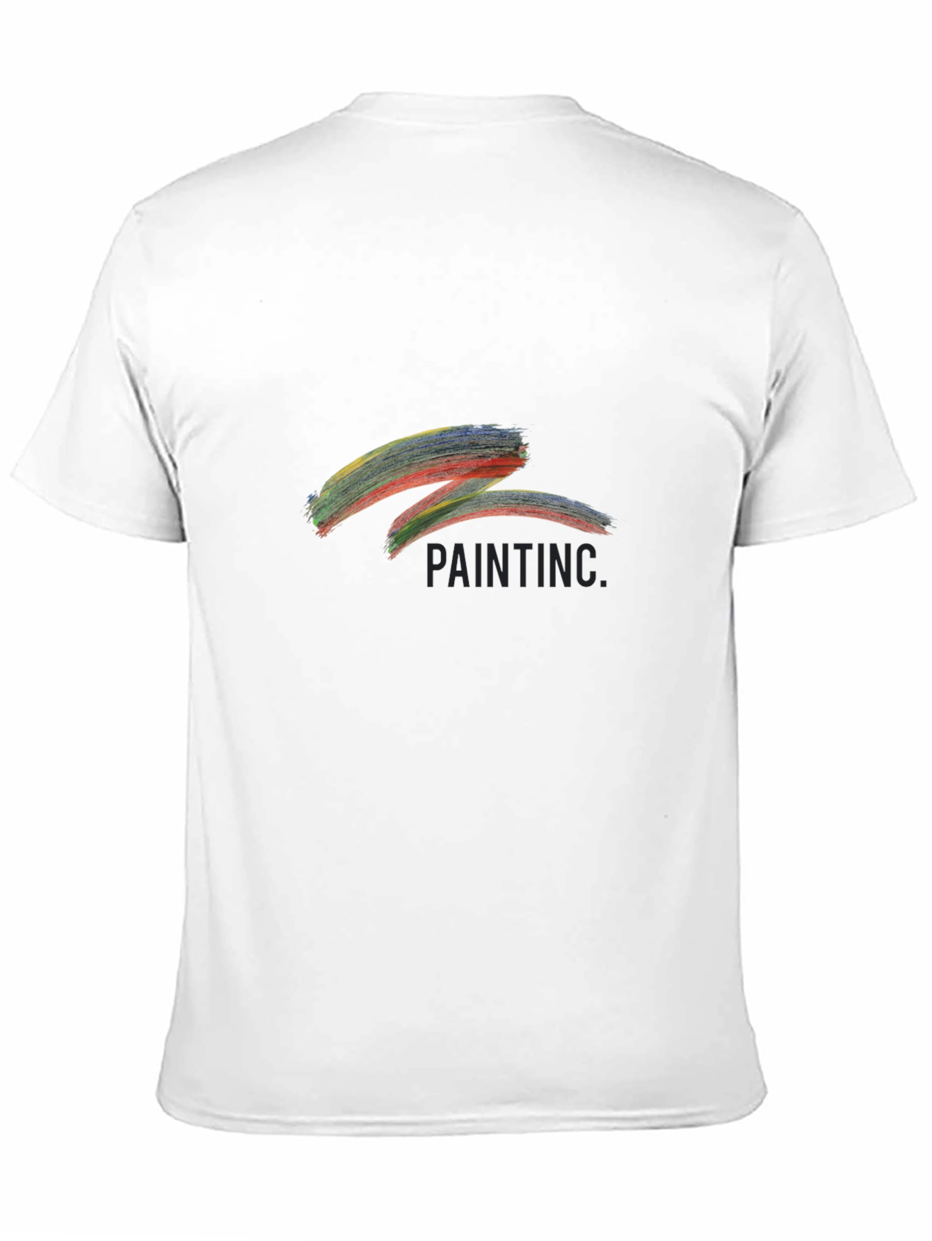 Abstract Paint Stroke Graphic Black T-Shirt