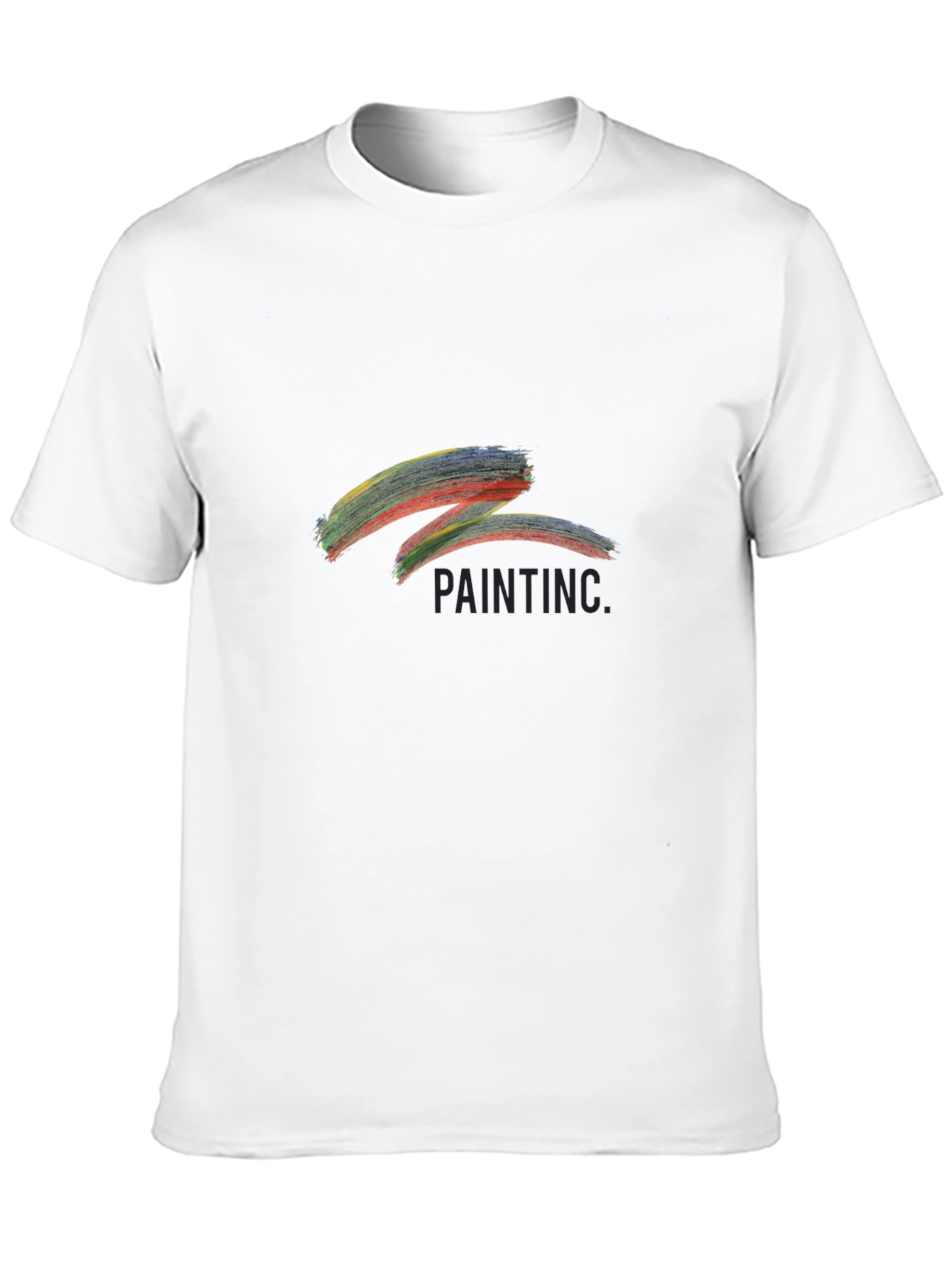 Abstract Paint Stroke Graphic Black T-Shirt