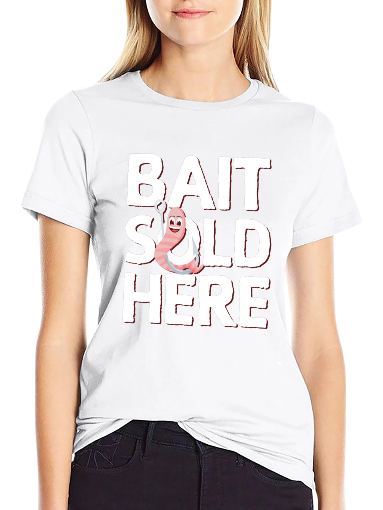 Bait Sold Here Graphic T-Shirt - Fishing Humor