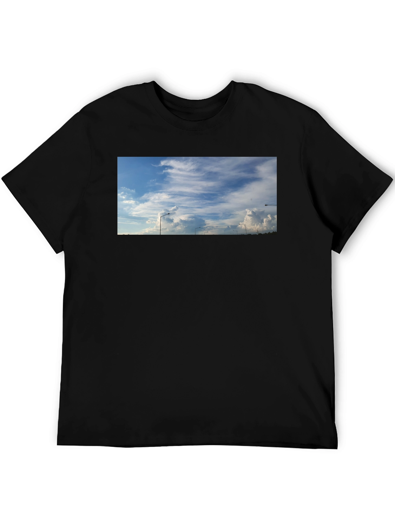 Skyline Graphic Tee - Black Cotton Blend