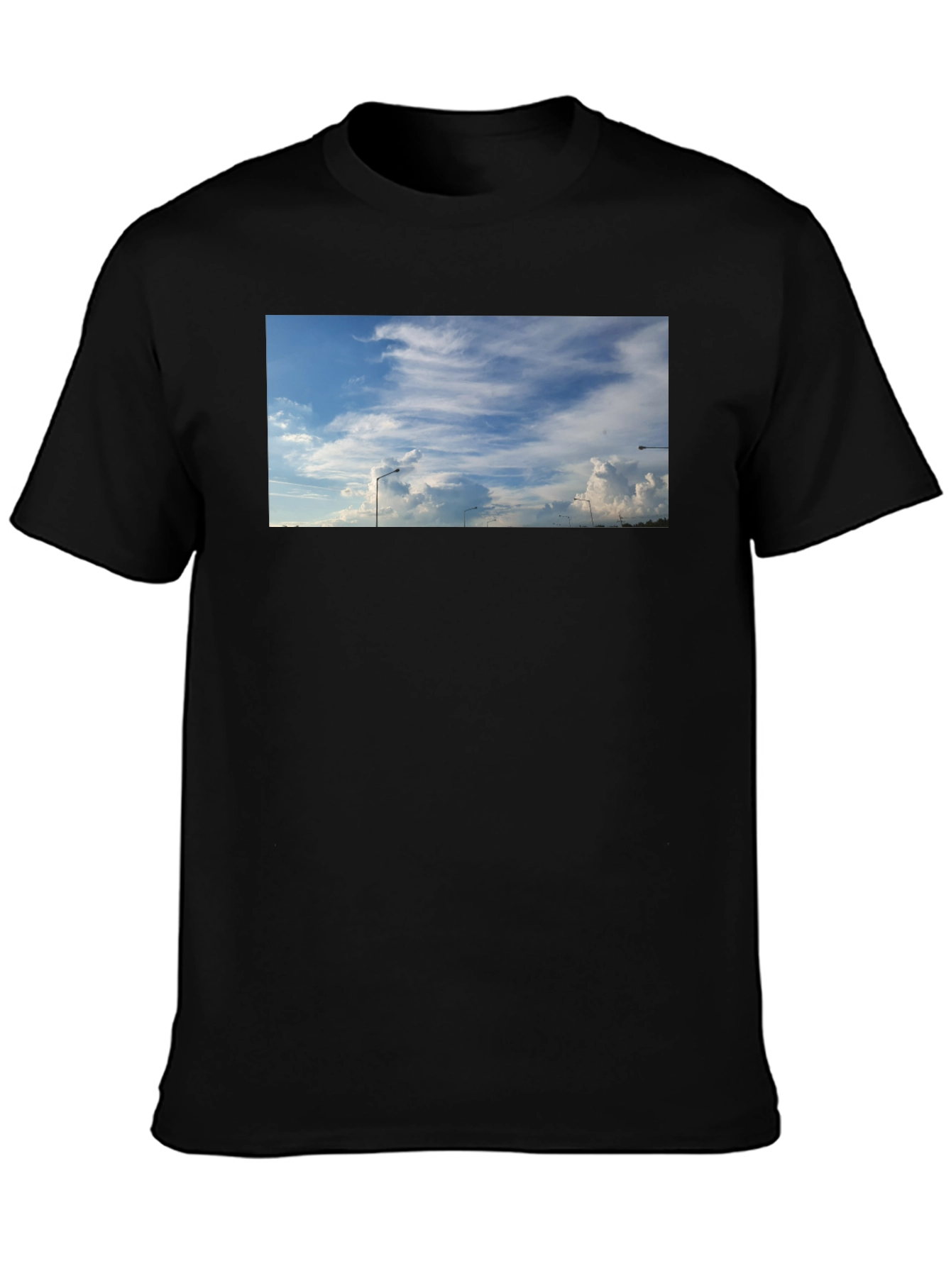 Skyline Graphic Tee - Black Cotton Blend