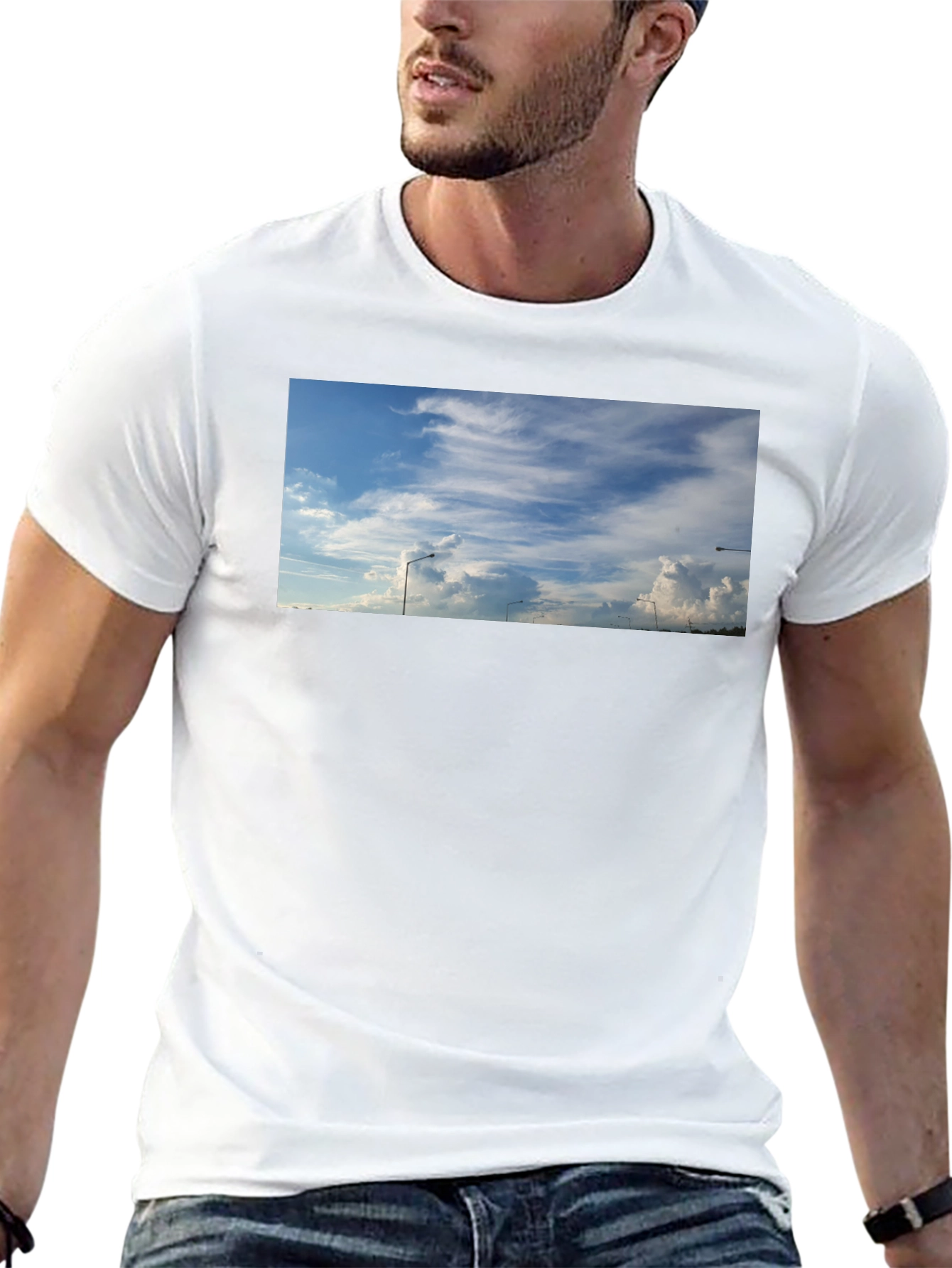 Skyline Graphic Tee - Black Cotton Blend