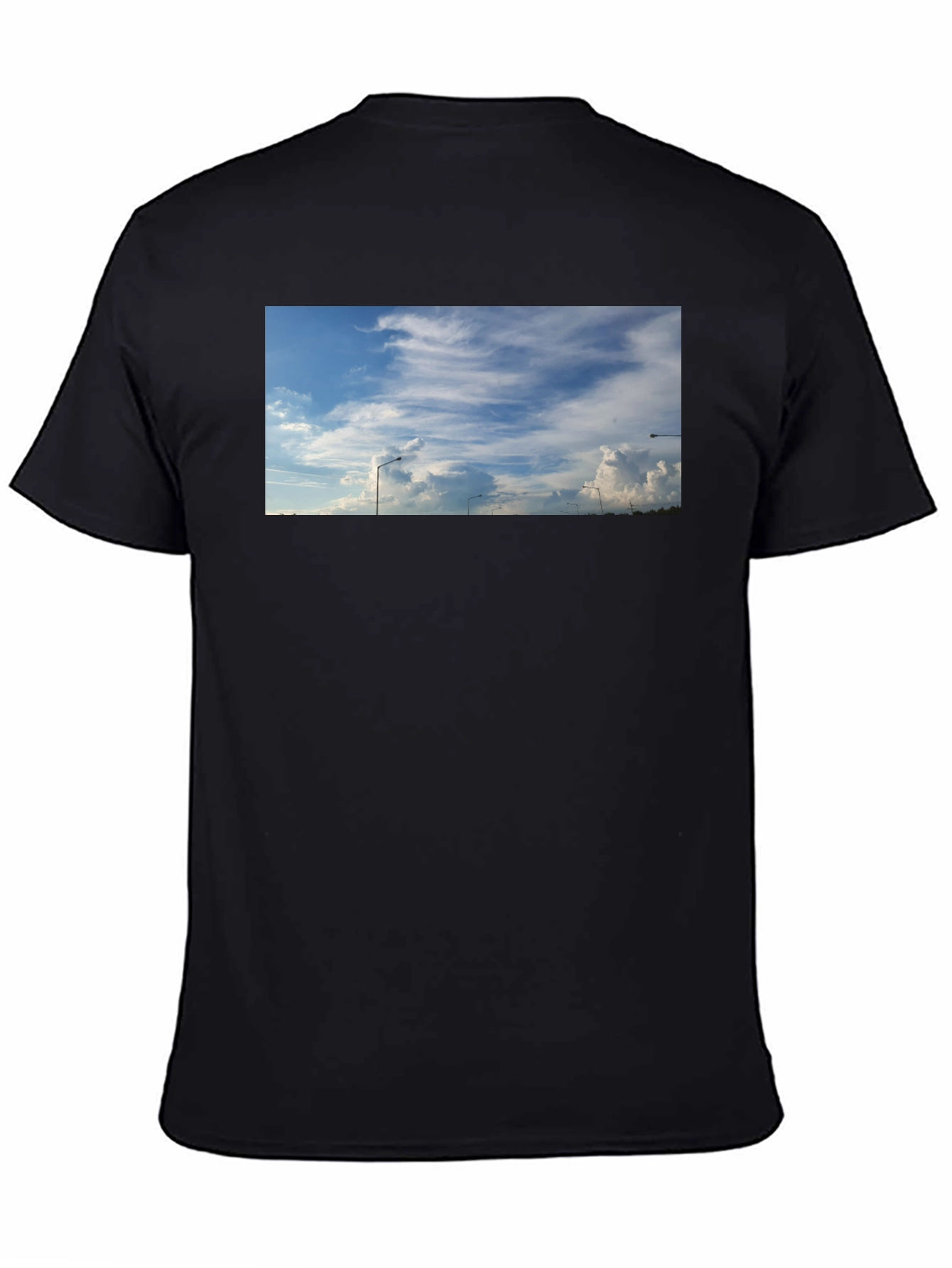 Skyline Graphic Tee - Black Cotton Blend