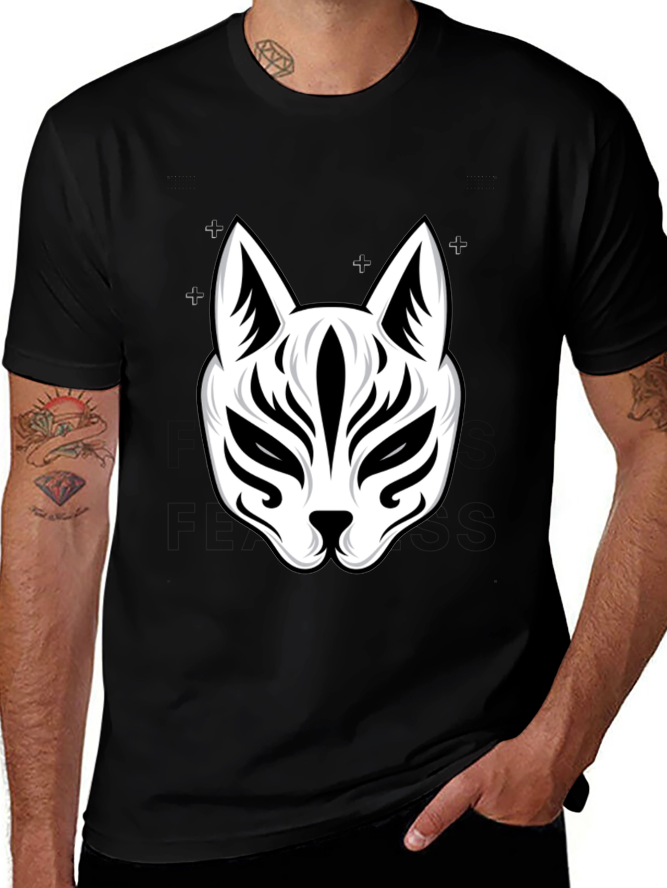 Fox Mask Graphic T-Shirt - Unique Design