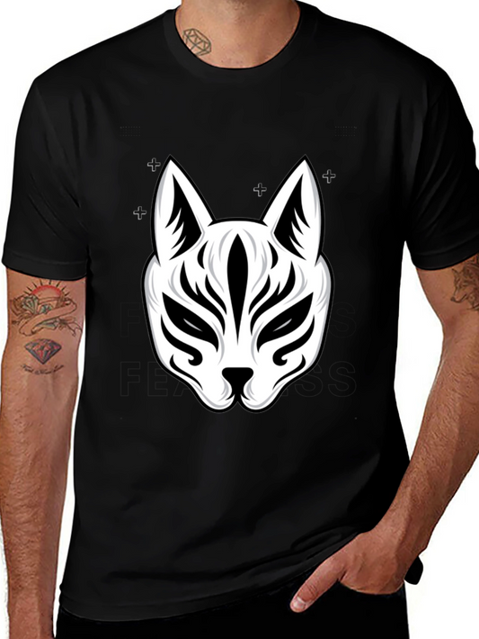 Fox Mask Graphic T-Shirt - Unique Design