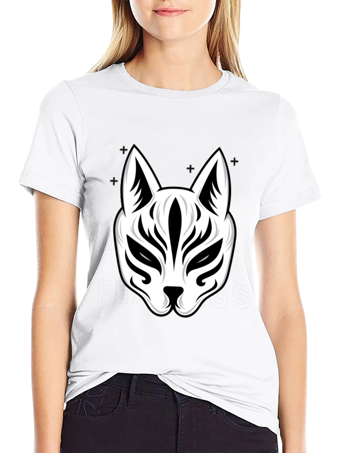 Fox Mask Graphic T-Shirt - Unique Design