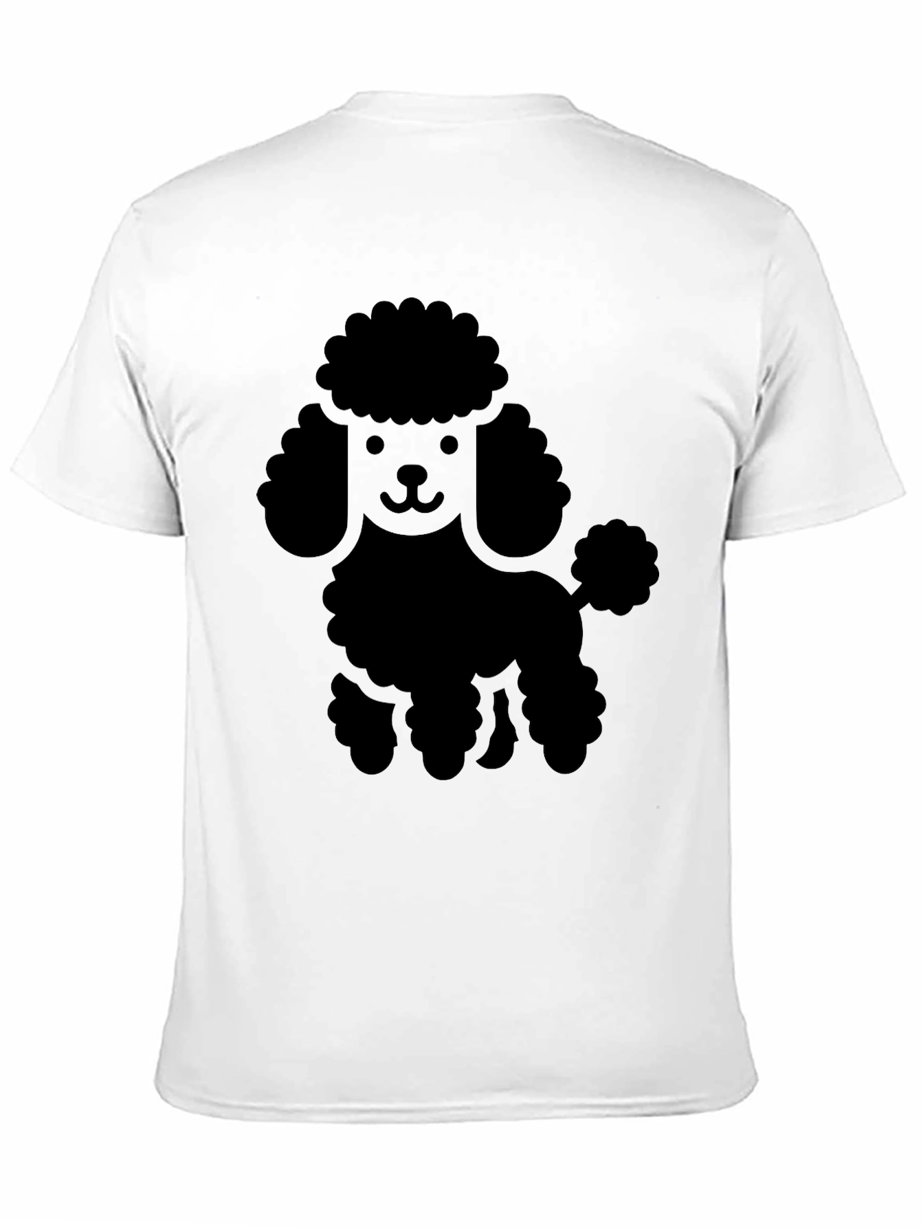 Poodle Graphic Tee - Black Cotton Blend Casual Wear