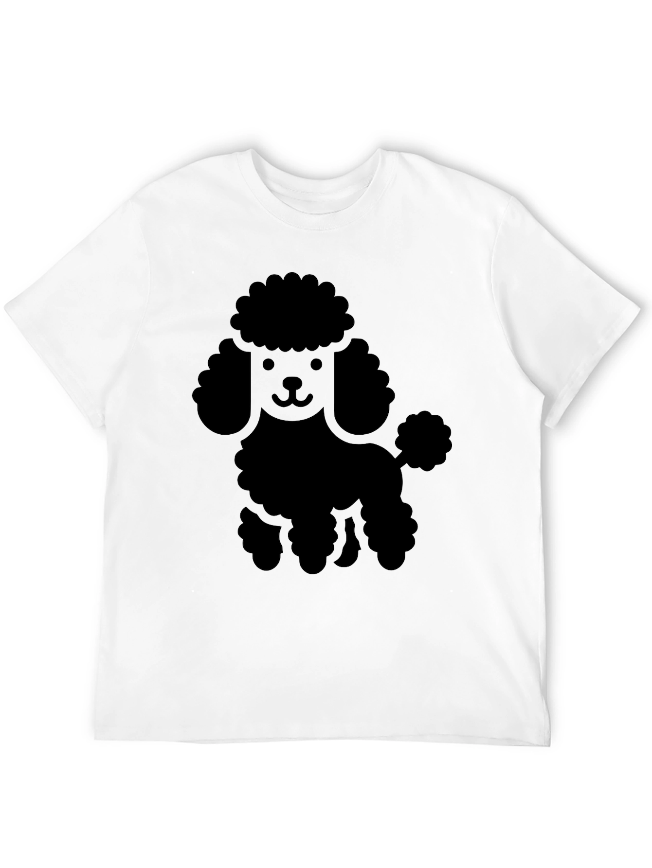 Poodle Graphic Tee - Black Cotton Blend Casual Wear