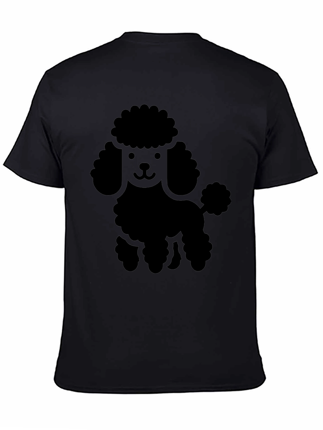 Poodle Graphic Tee - Black Cotton Blend Casual Wear