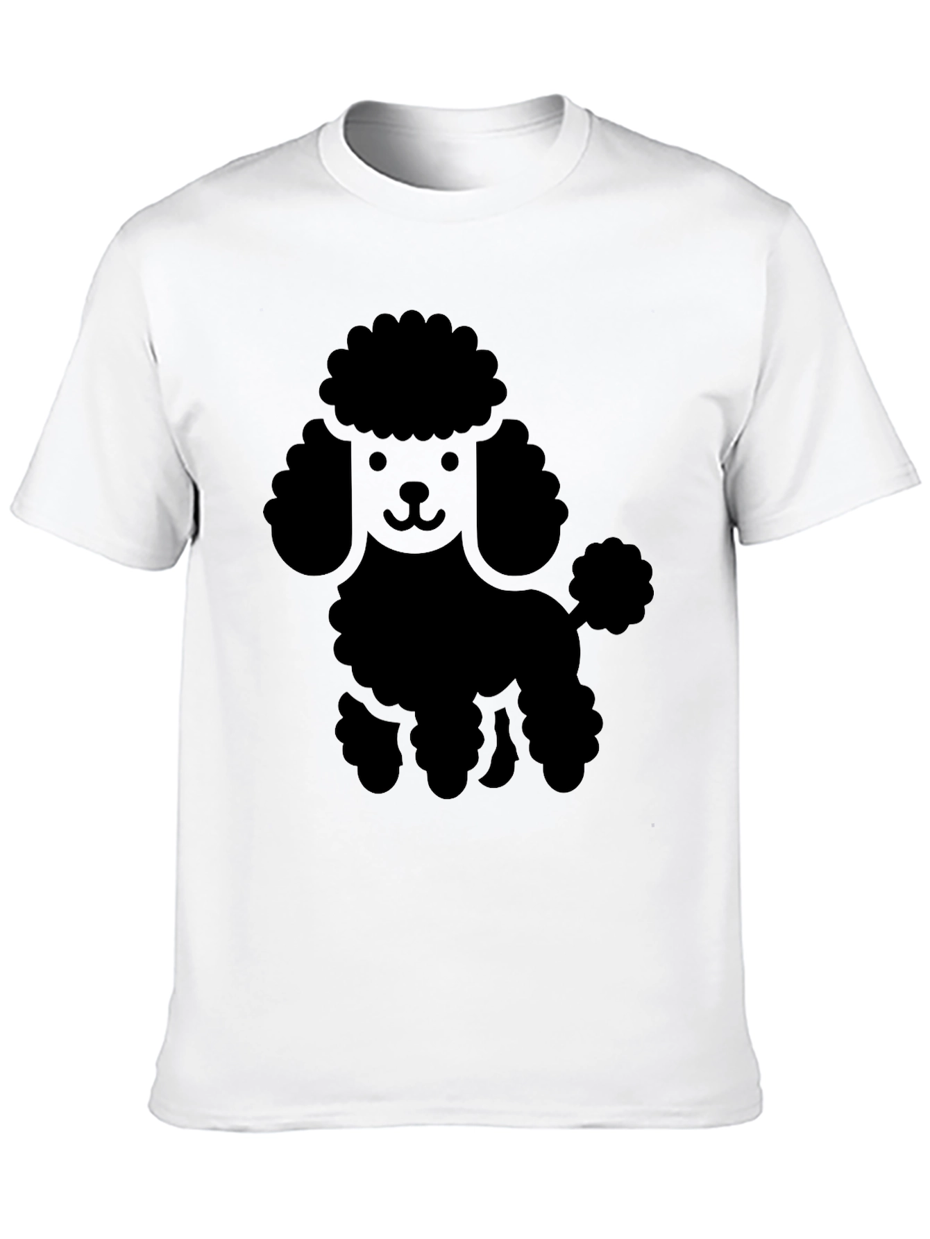 Poodle Graphic Tee - Black Cotton Blend Casual Wear