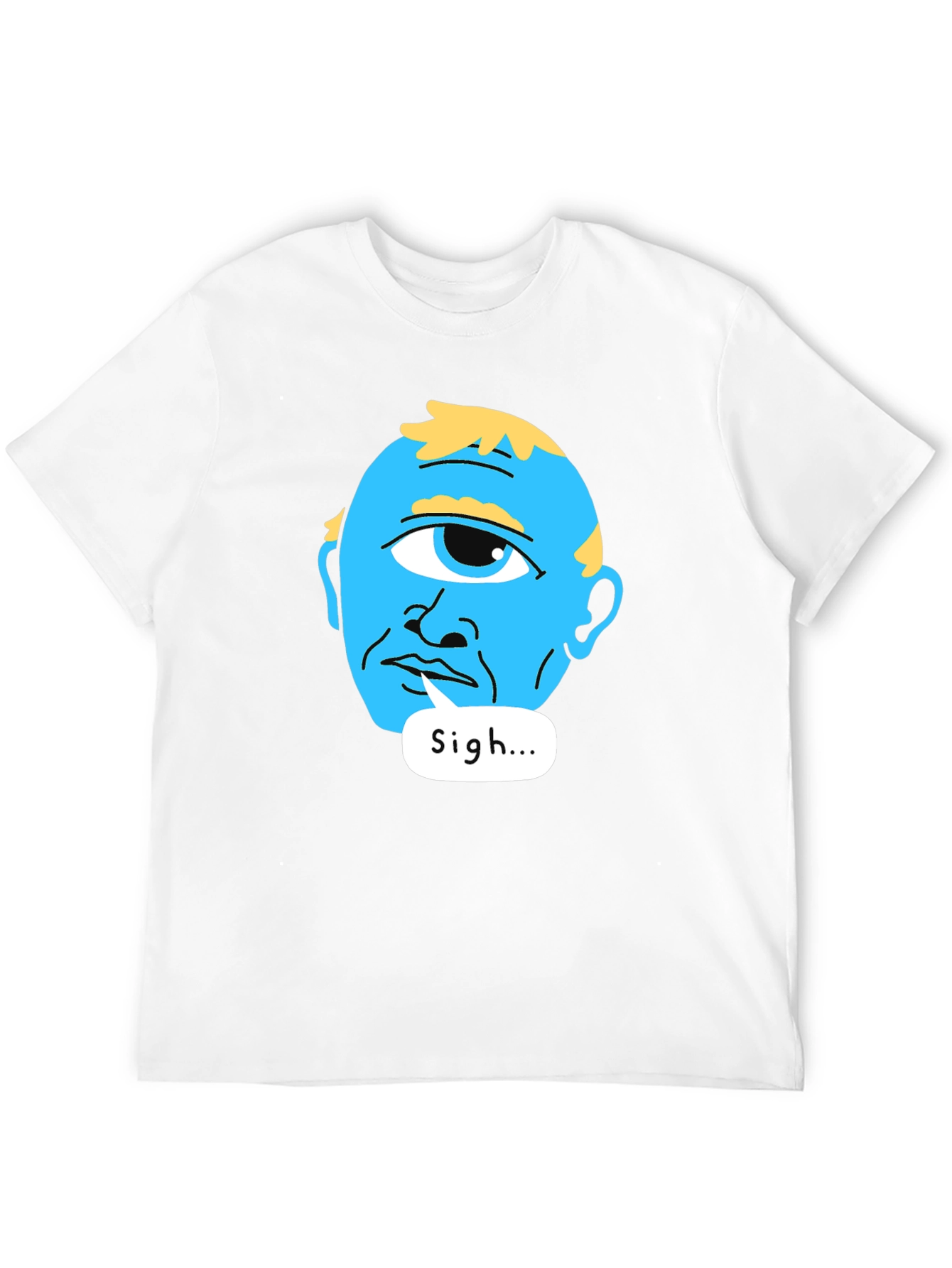 Sigh Alien Graphic T-Shirt Black Tee