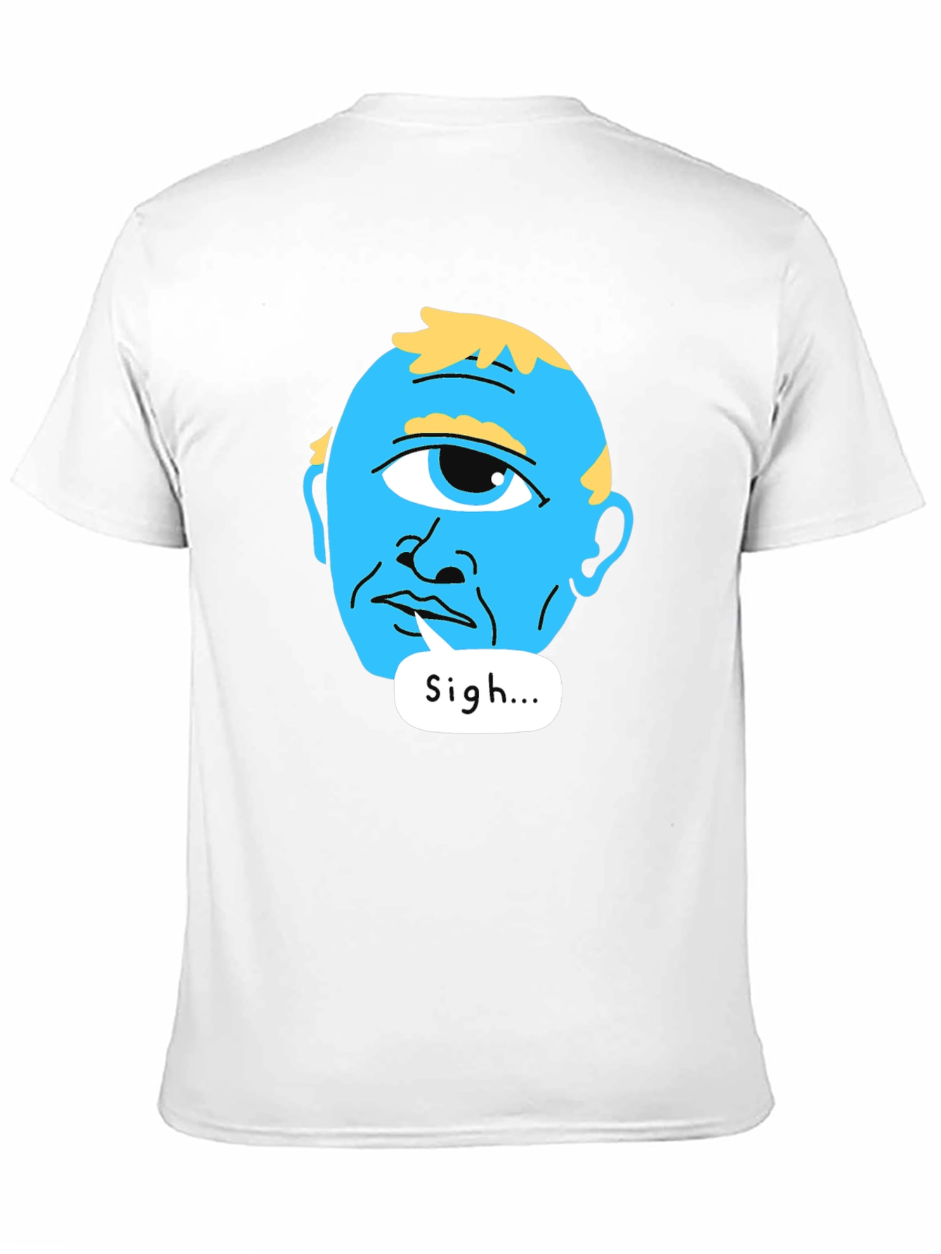 Sigh Alien Graphic T-Shirt Black Tee