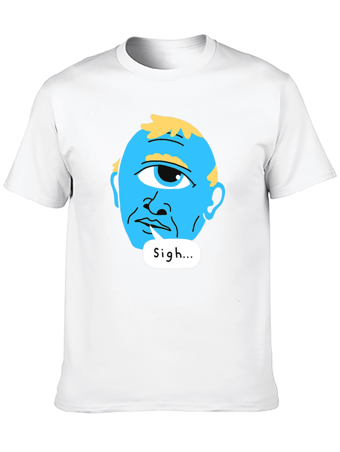 Sigh Alien Graphic T-Shirt Black Tee