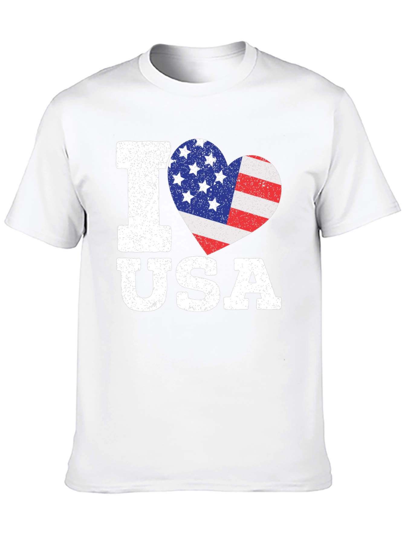 I Love USA Patriotic Heart T-Shirt
