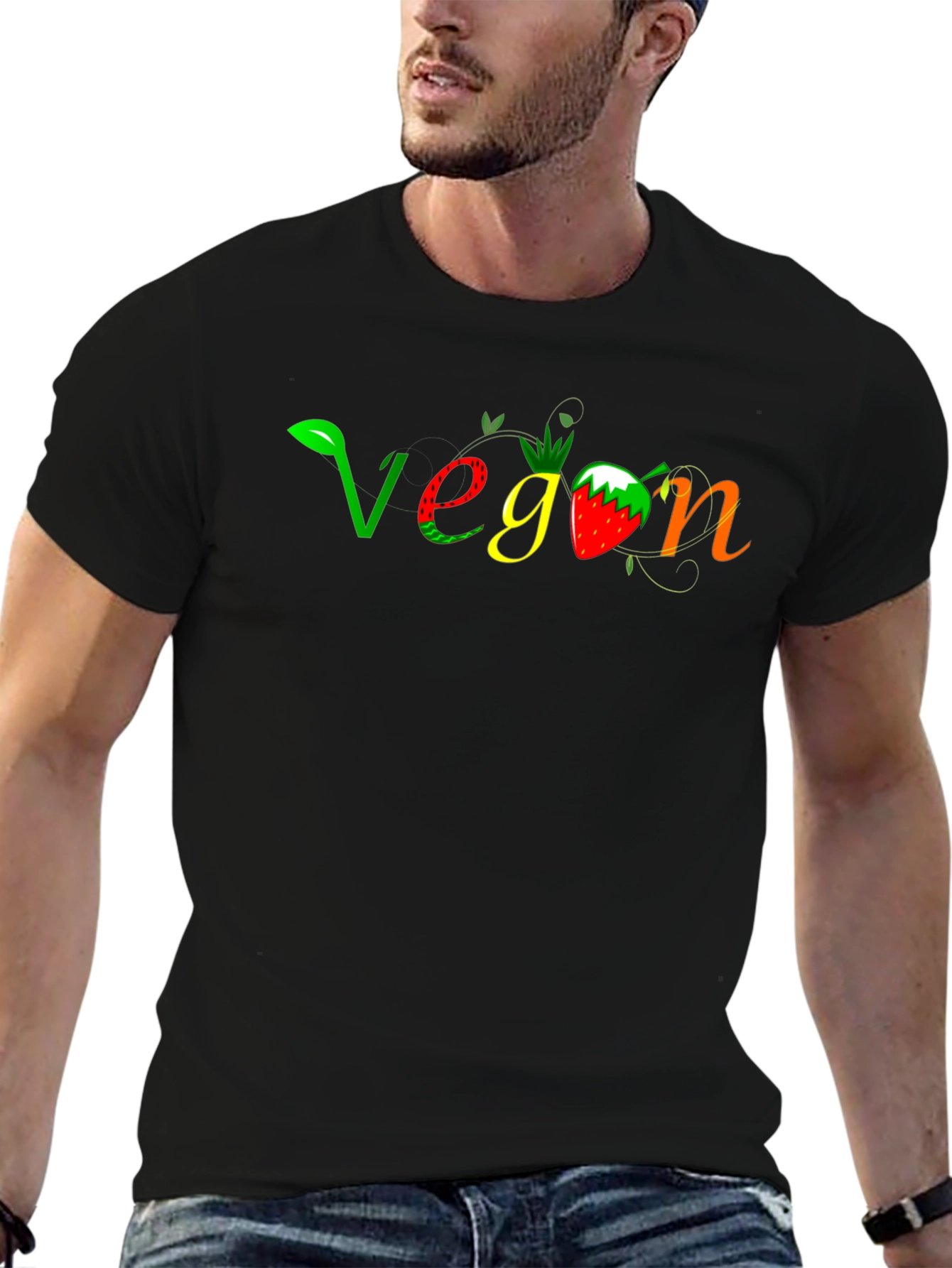 Vegan Graphic Tee - Fresh & Fun Design