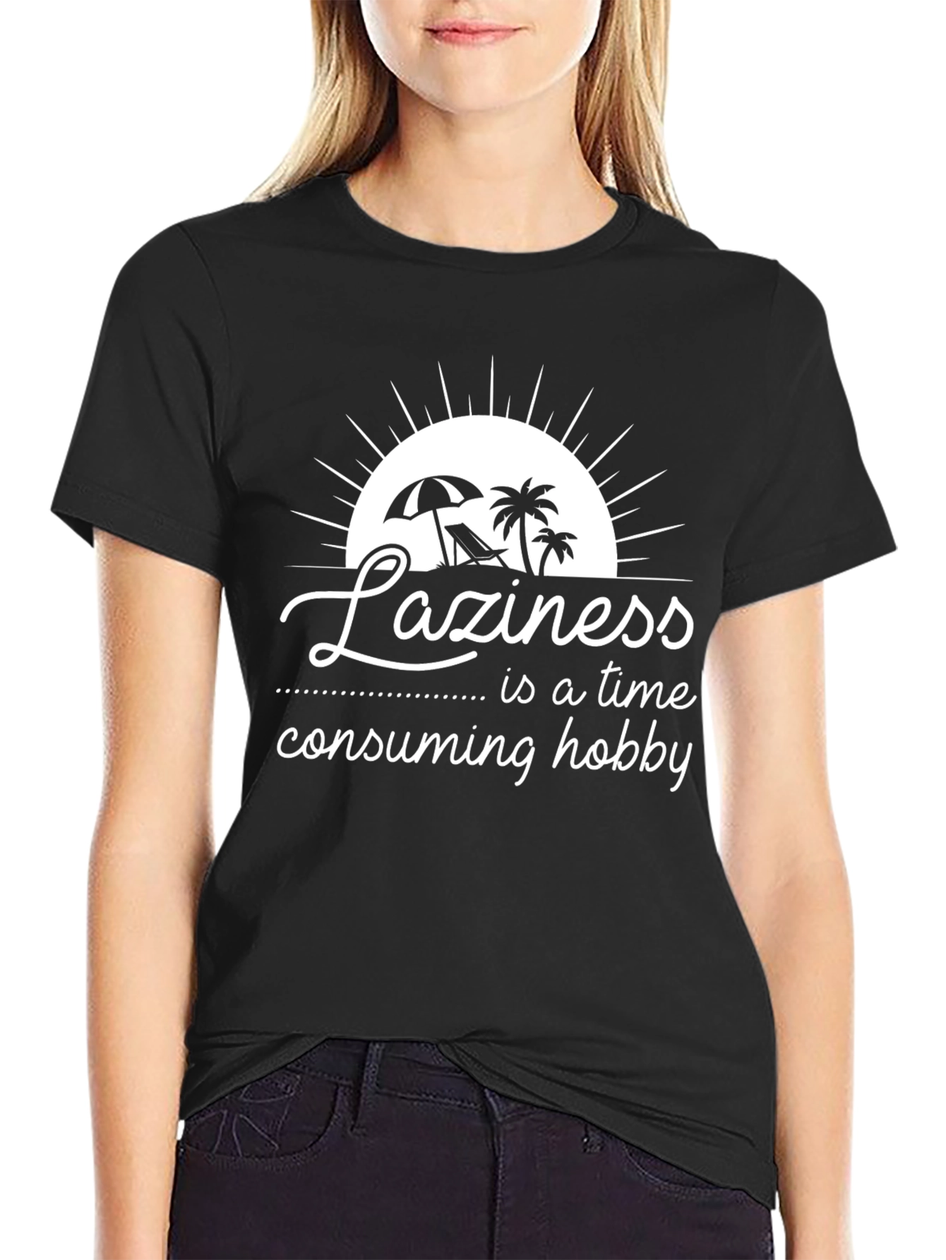 Laziness Hobby T-Shirt - Beach Summer Vacation Tee