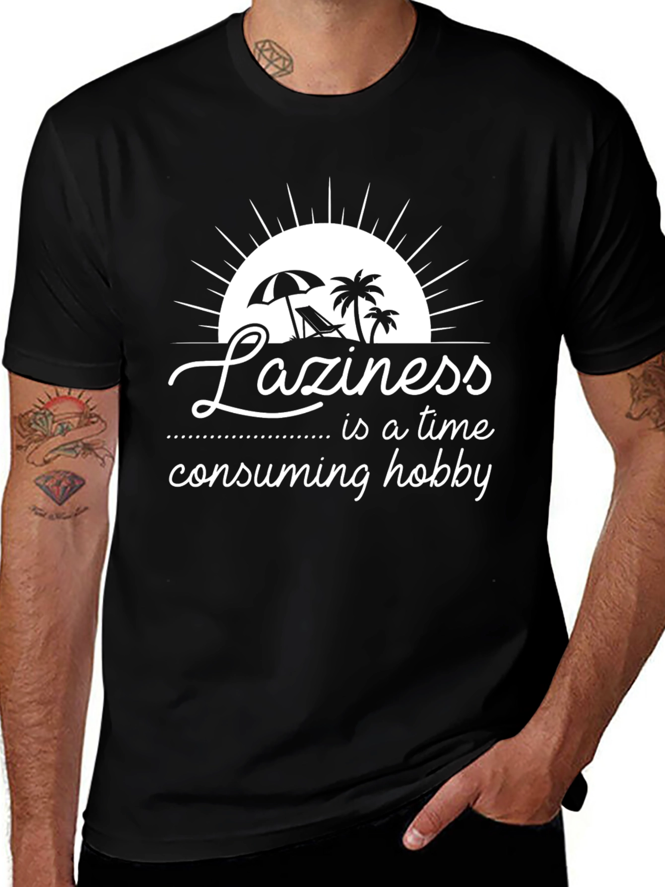 Laziness Hobby T-Shirt - Beach Summer Vacation Tee