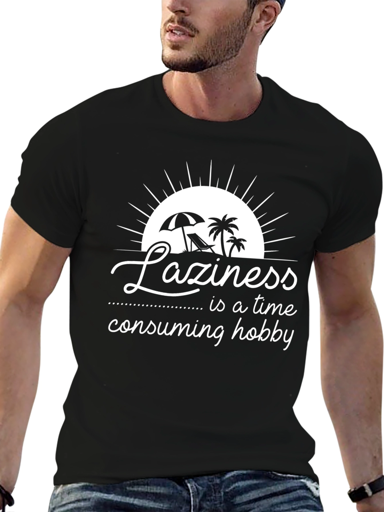 Laziness Hobby T-Shirt - Beach Summer Vacation Tee