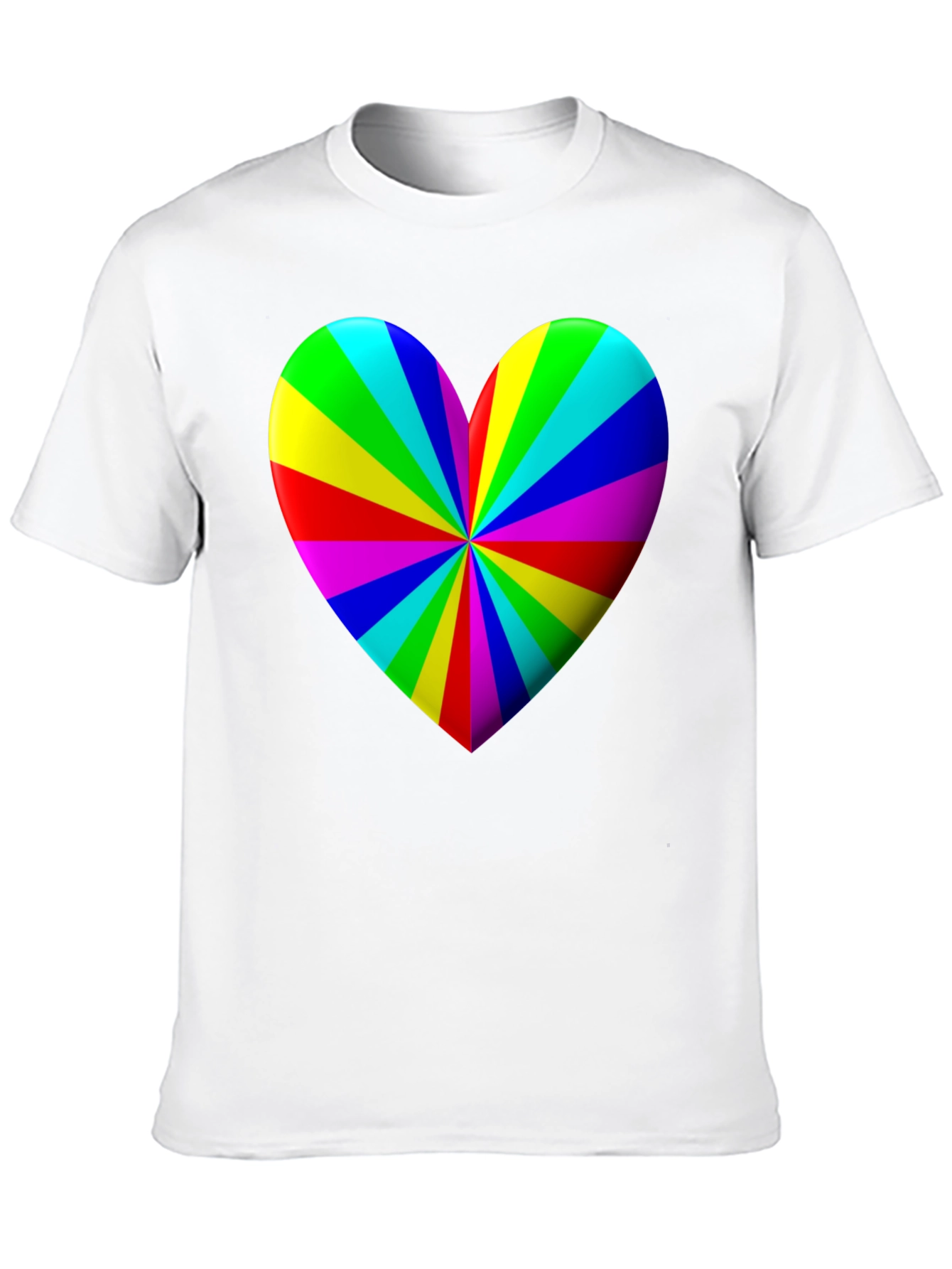 Rainbow Heart Graphic Black T-Shirt