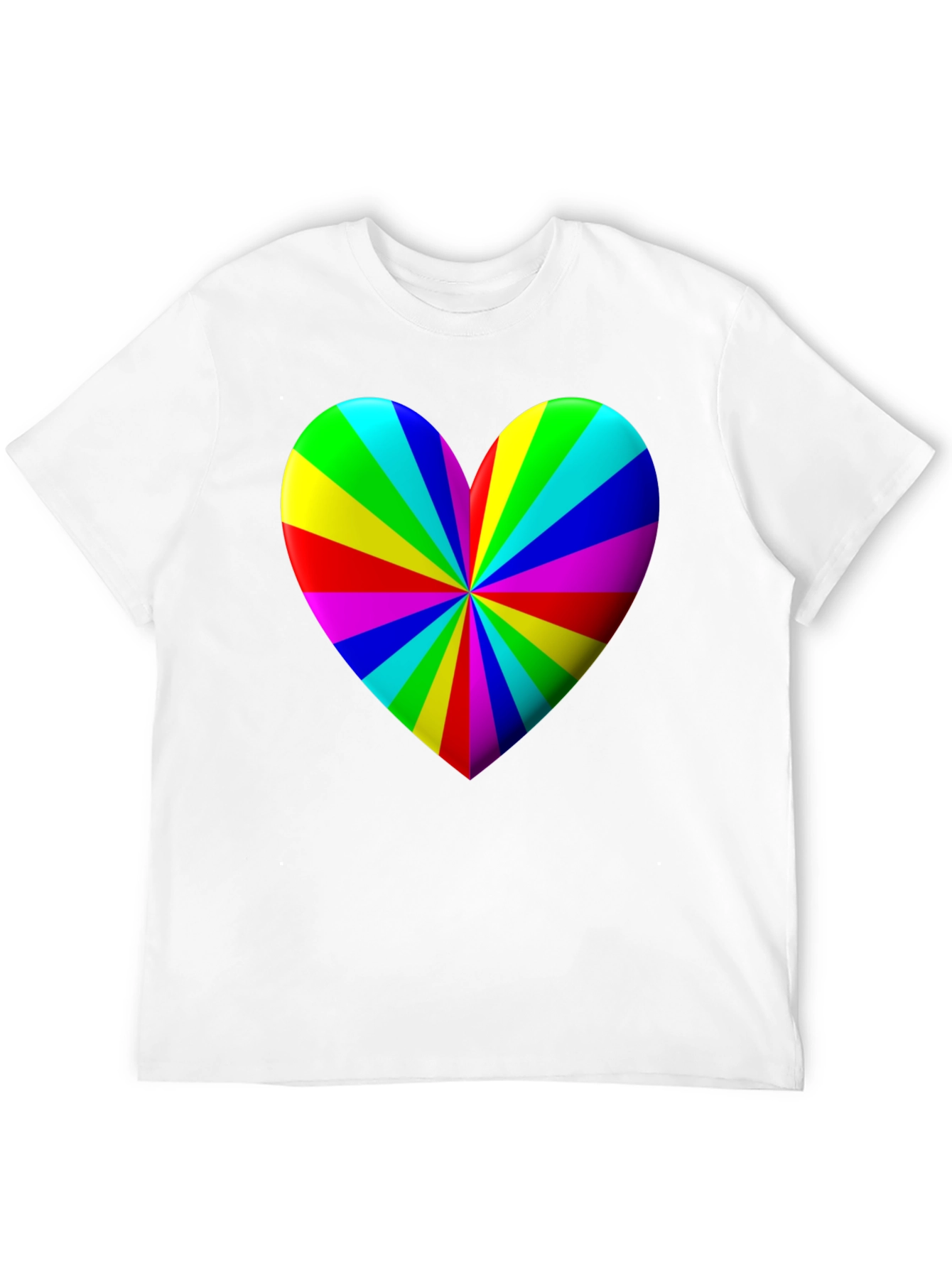 Rainbow Heart Graphic Black T-Shirt