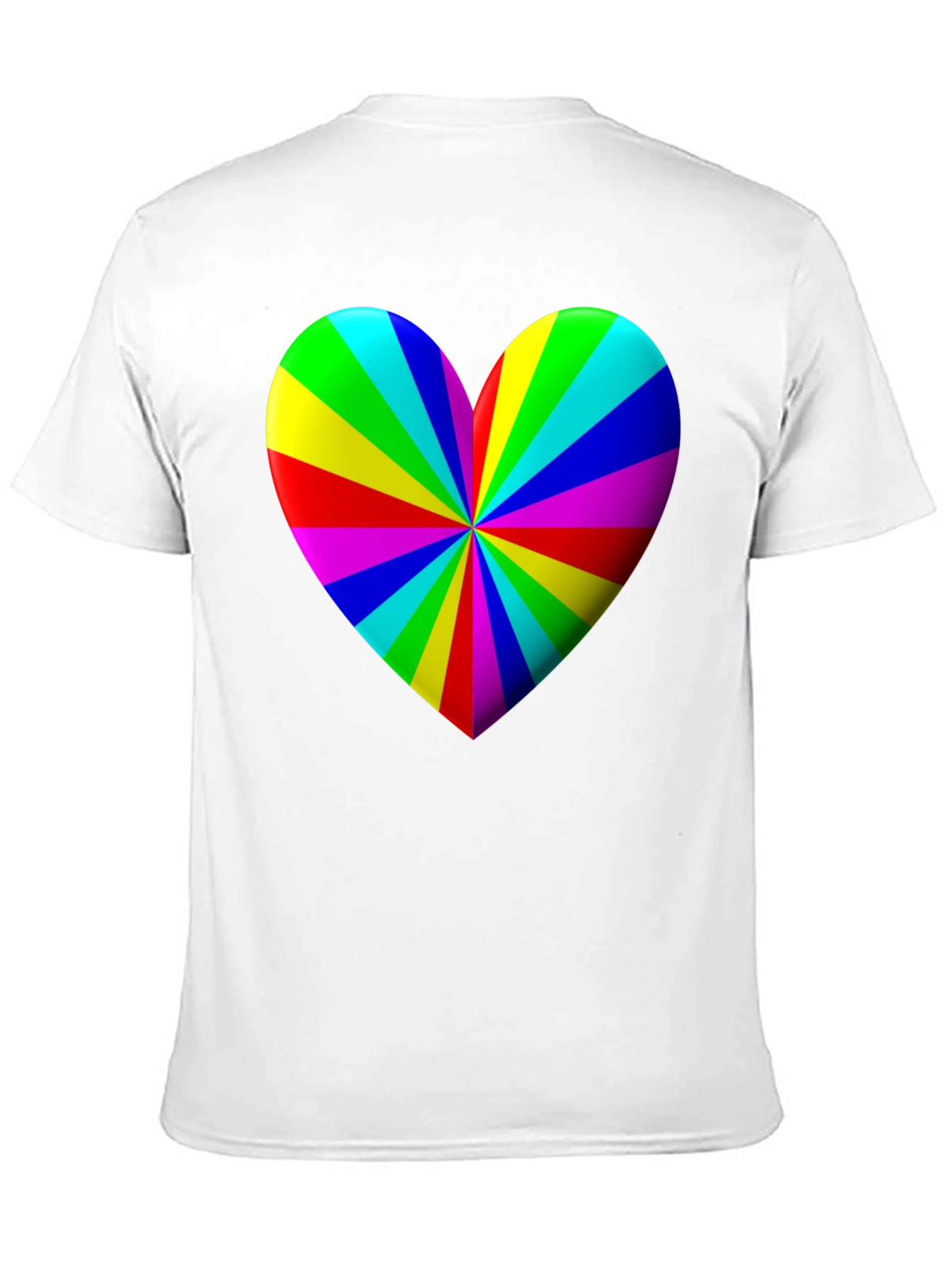 Rainbow Heart Graphic Black T-Shirt