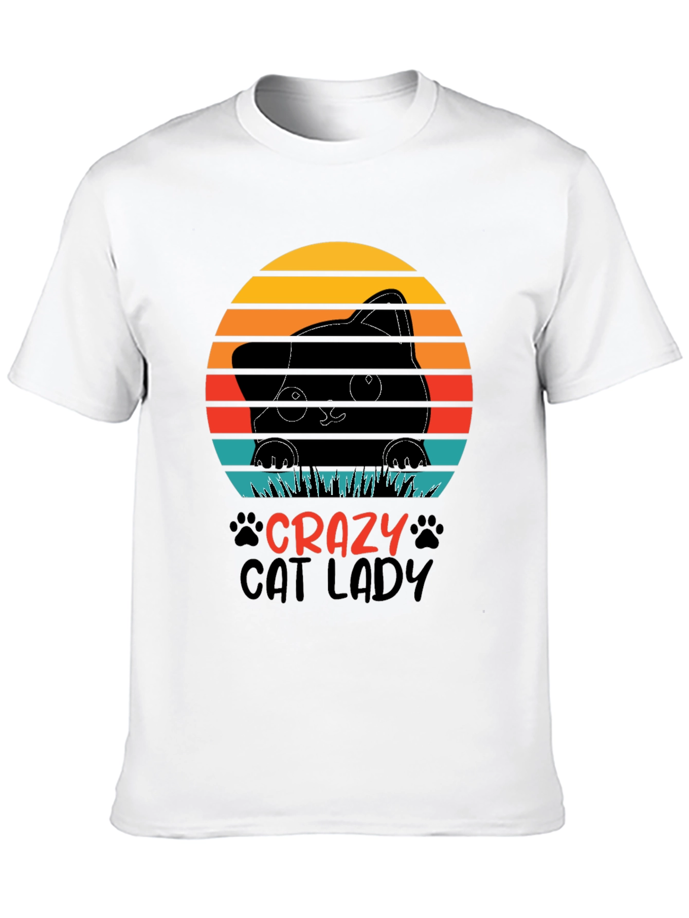 Crazy Cat Lady Graphic Tee - Black