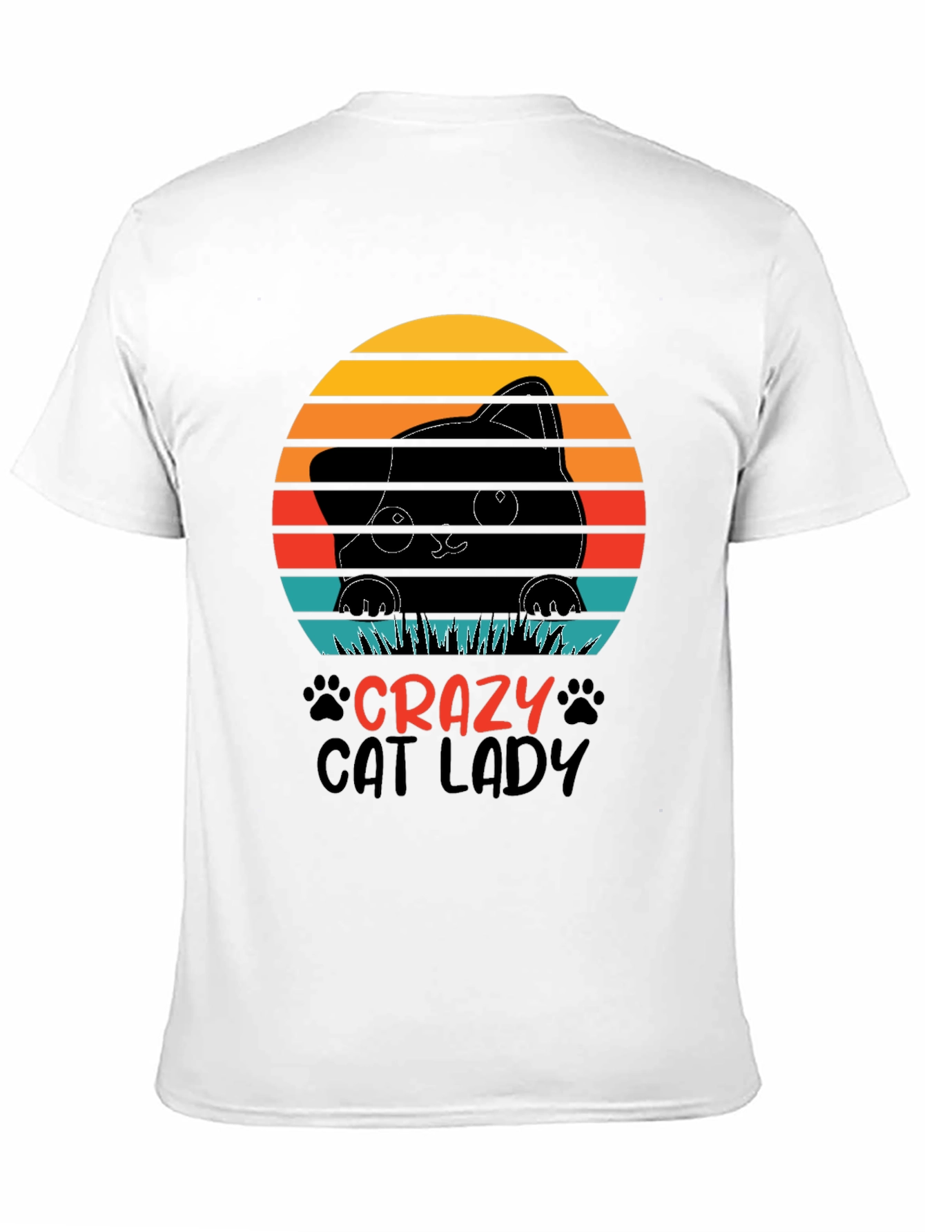 Crazy Cat Lady Graphic Tee - Black